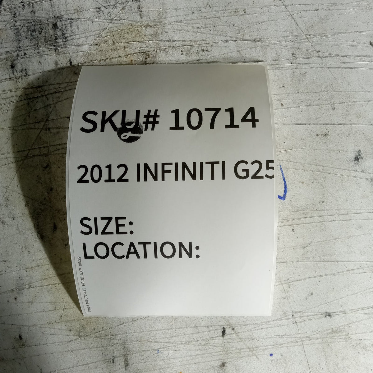 2011 2012 Infiniti G25 Fuel Level Sending Unit 25060EJ80A OEM 10714