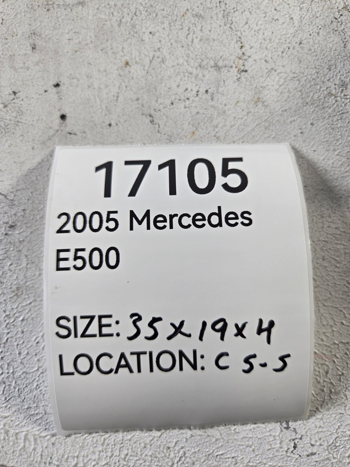 2003 2009 Mercedes Benz E500 Radiator Support Upper Tie Bar Hood Lock Bracket OE