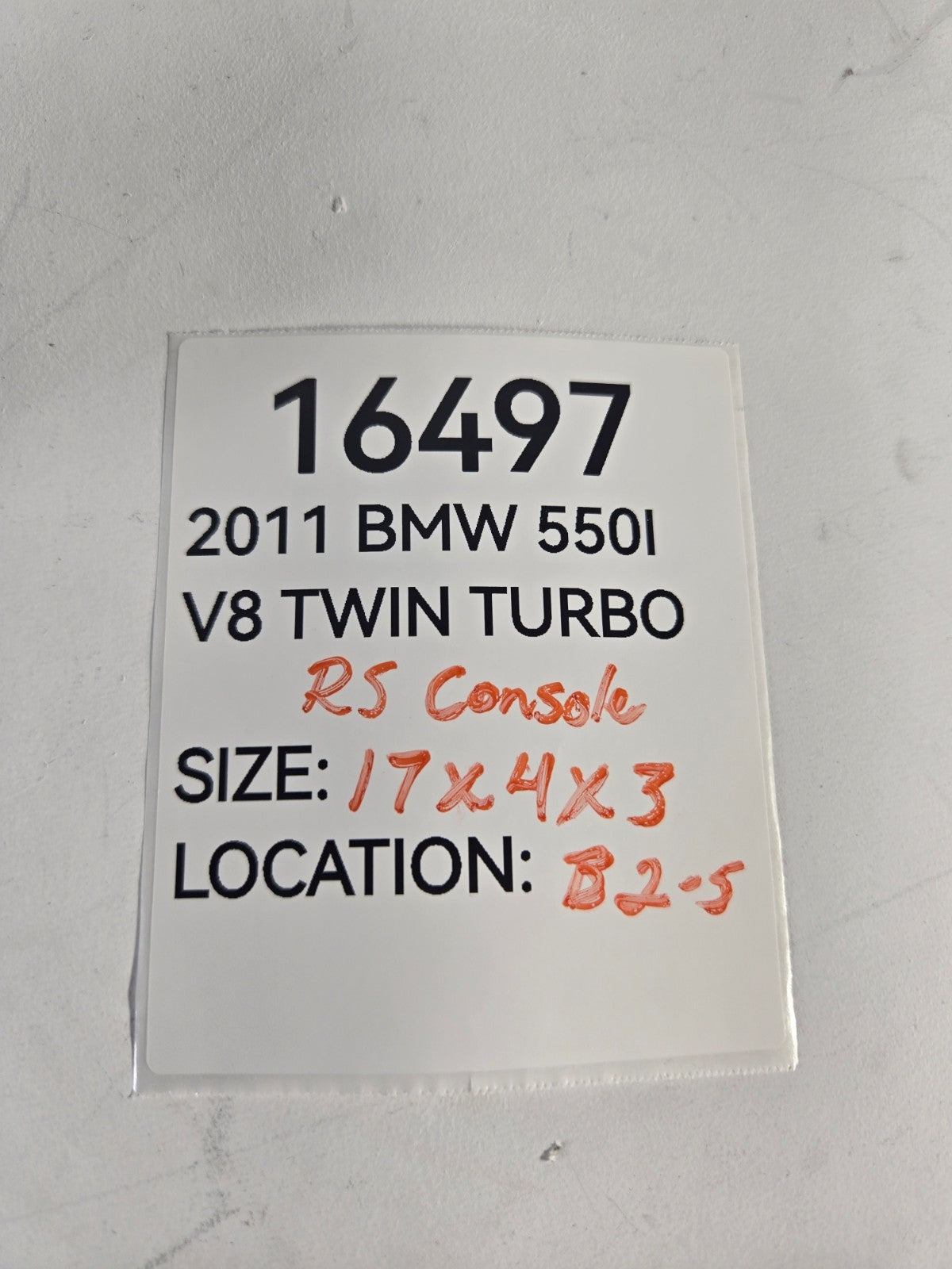 2010 2013 BMW 528i 550i Right Front Center Console Compartment Edge Trim OE Gray