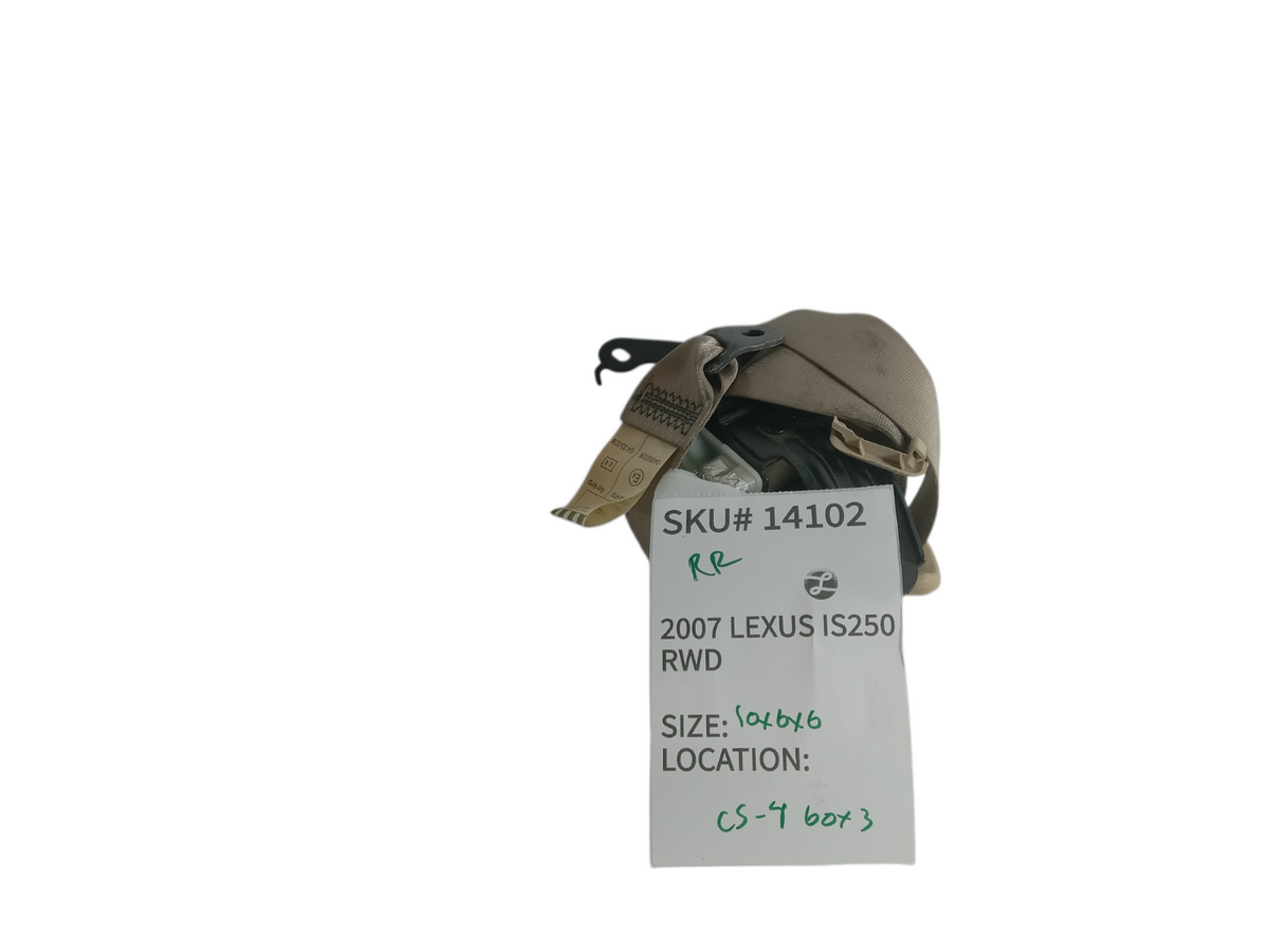 2007-2008 Lexus IS250 Right Rear Seat Belt Retractor 73360-53070 OEM 14102