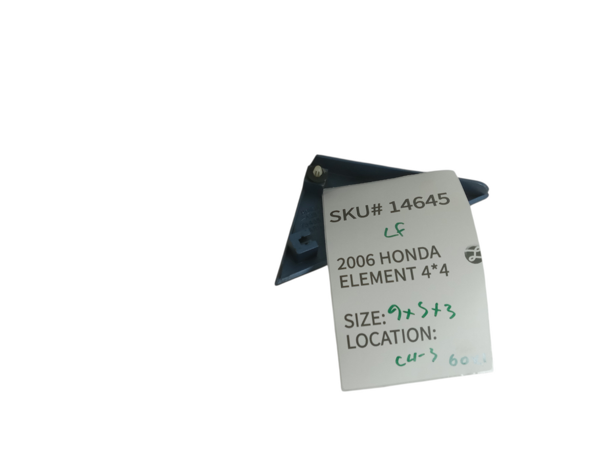2006 2008 Honda Element Left Front Exterior Door Corner Trim Blue OEM
