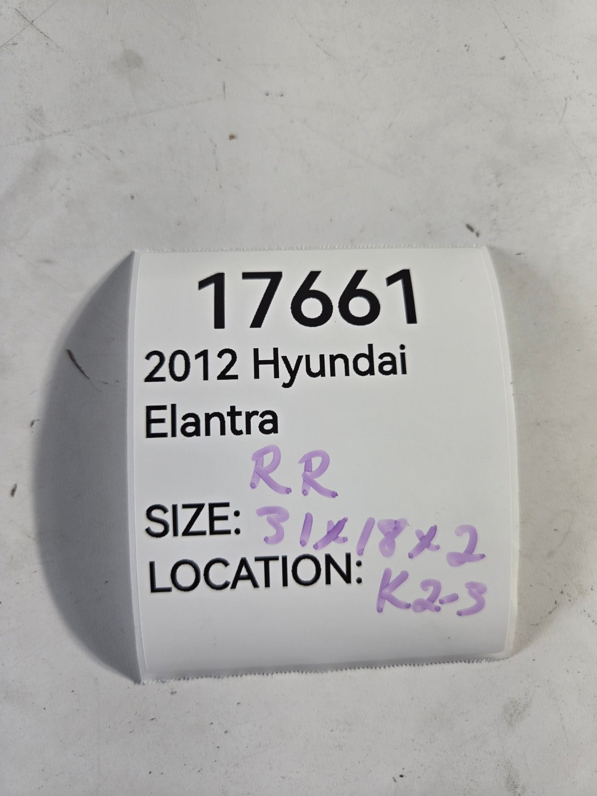 2011 2016 Hyundai Elantra Right Passenger Side Rear Door Window Solar Glass OEM