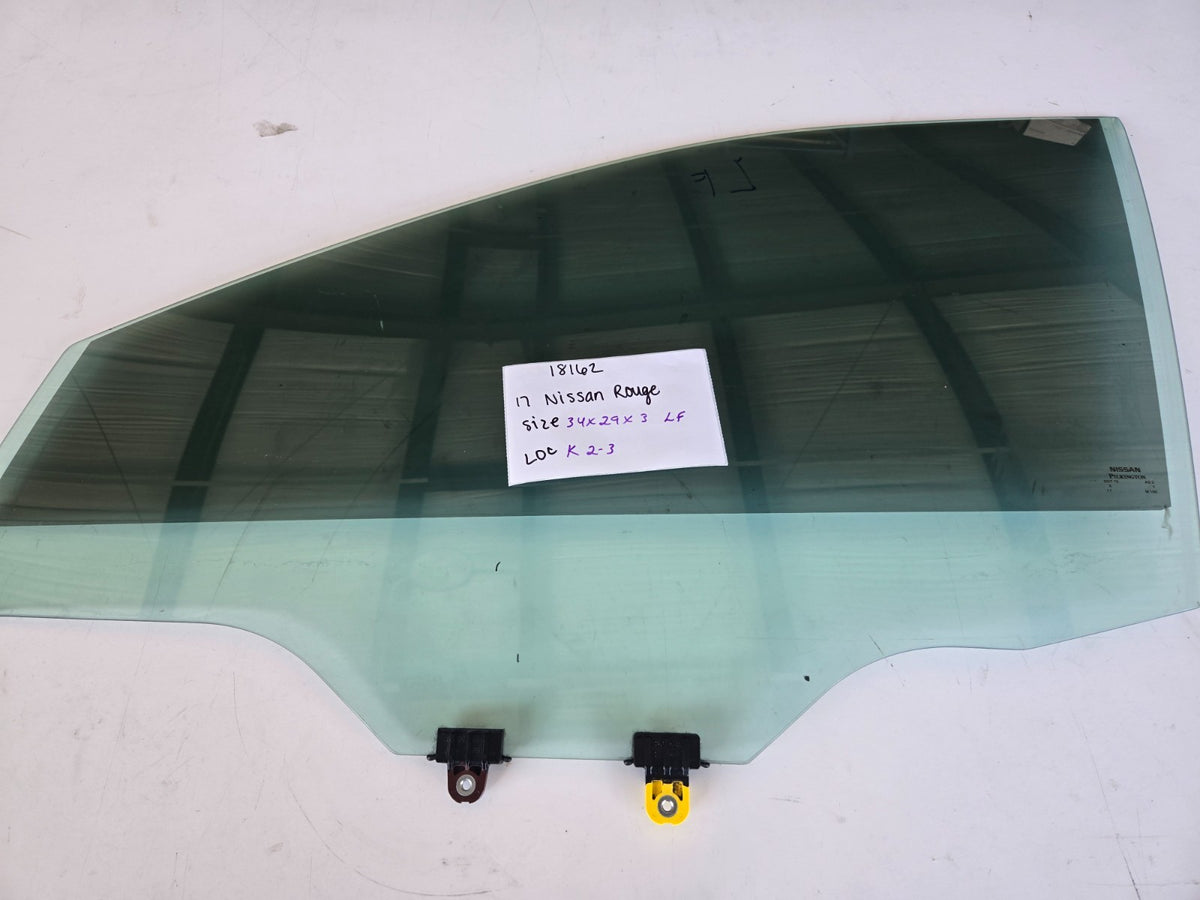 2014 2020 Nissan Rogue US built left driver side front door glass window OEM LF
