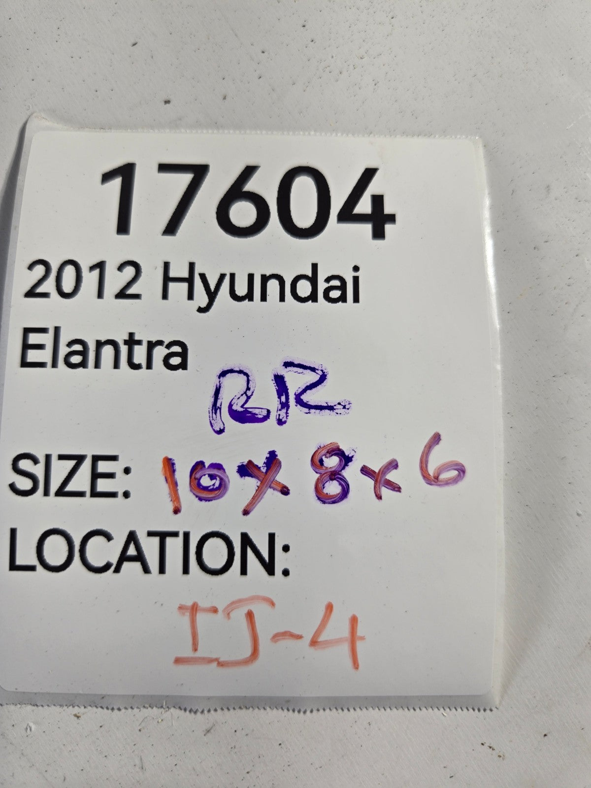2011 2013 Hyundai Elantra Right Passenger Rear Bumper Reinforcement Bracket OEM