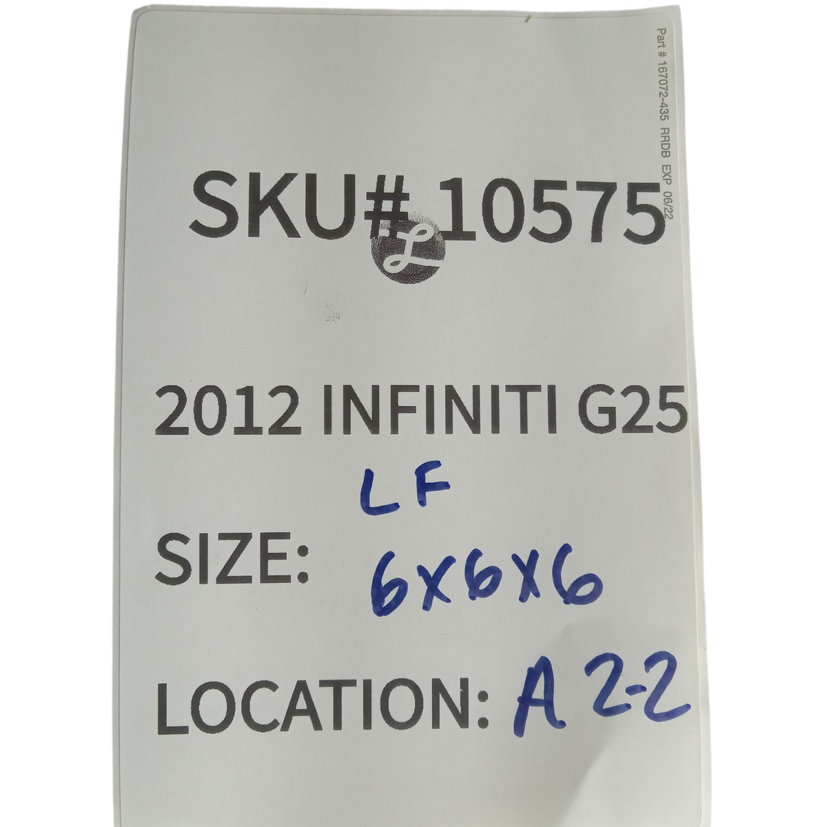 2011-2012 Infiniti G25 2.5L Left Front Engine Mount Bracket 11233JK000 OEM 10575