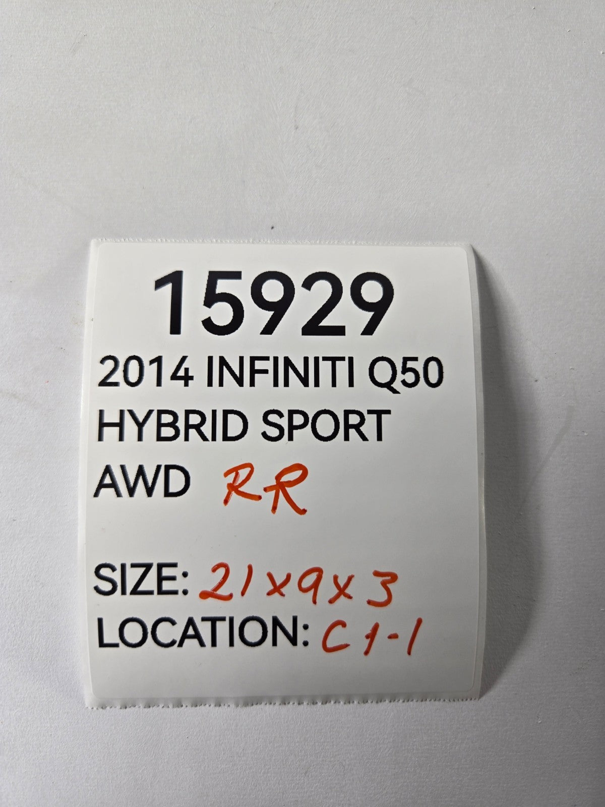2014 2024 Infiniti Q Q50 Right Passenger Rear Door Window Regulator Motor OEM