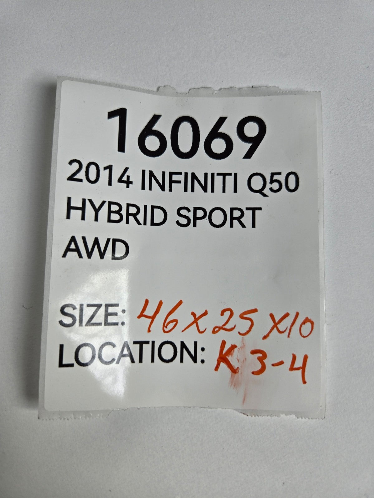 2014 2017 Infiniti Q50 Hybrid AWD Battery Wire Wiring Harness OEM 295J34GA0B