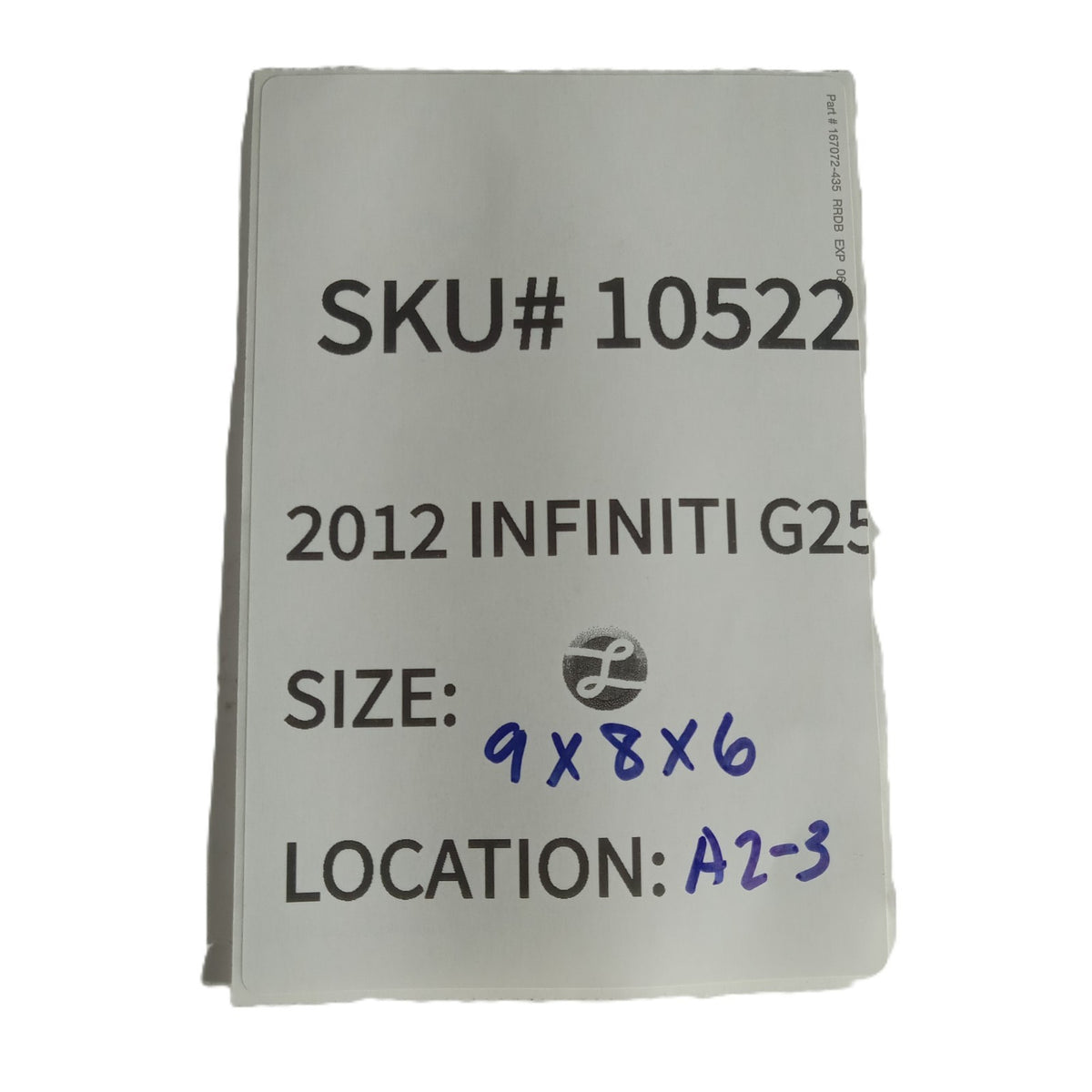 2011-2012 Infiniti G25 Power Steering Fluid Reservoir OEM 10522