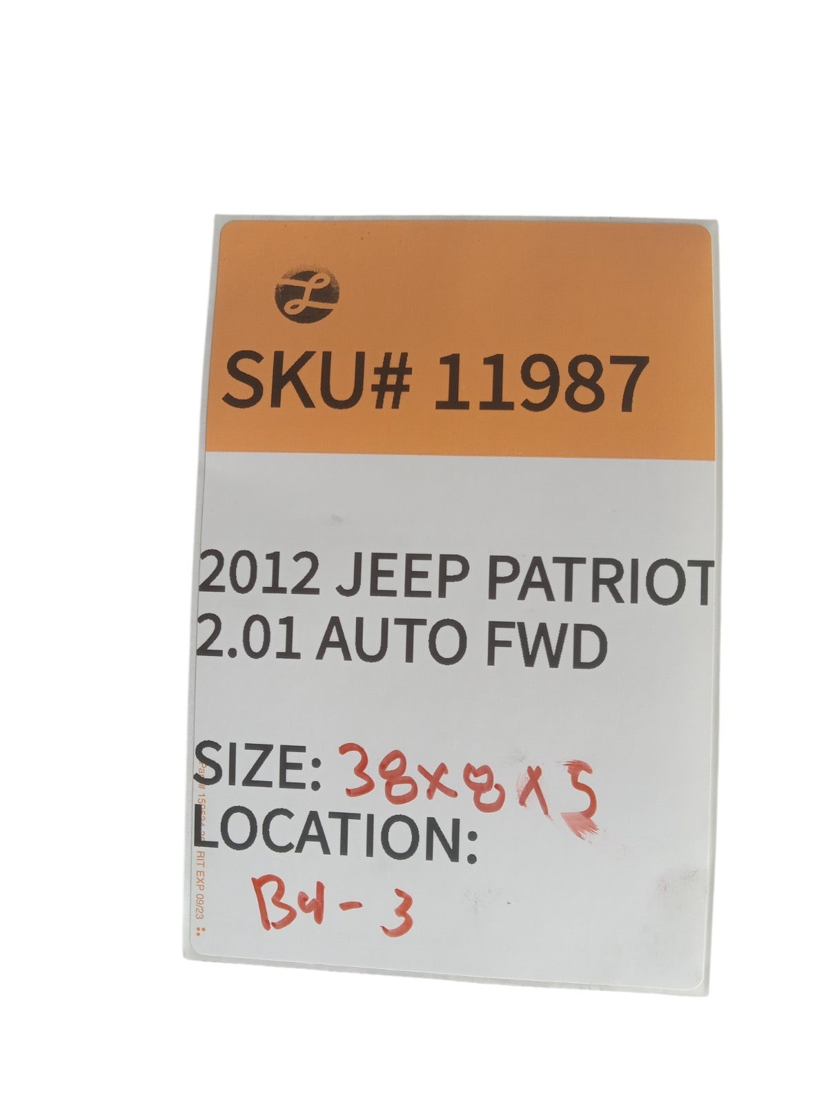 2012-2015 Jeep Patriot Radiator Closure Panel Cross Member OEM 11987