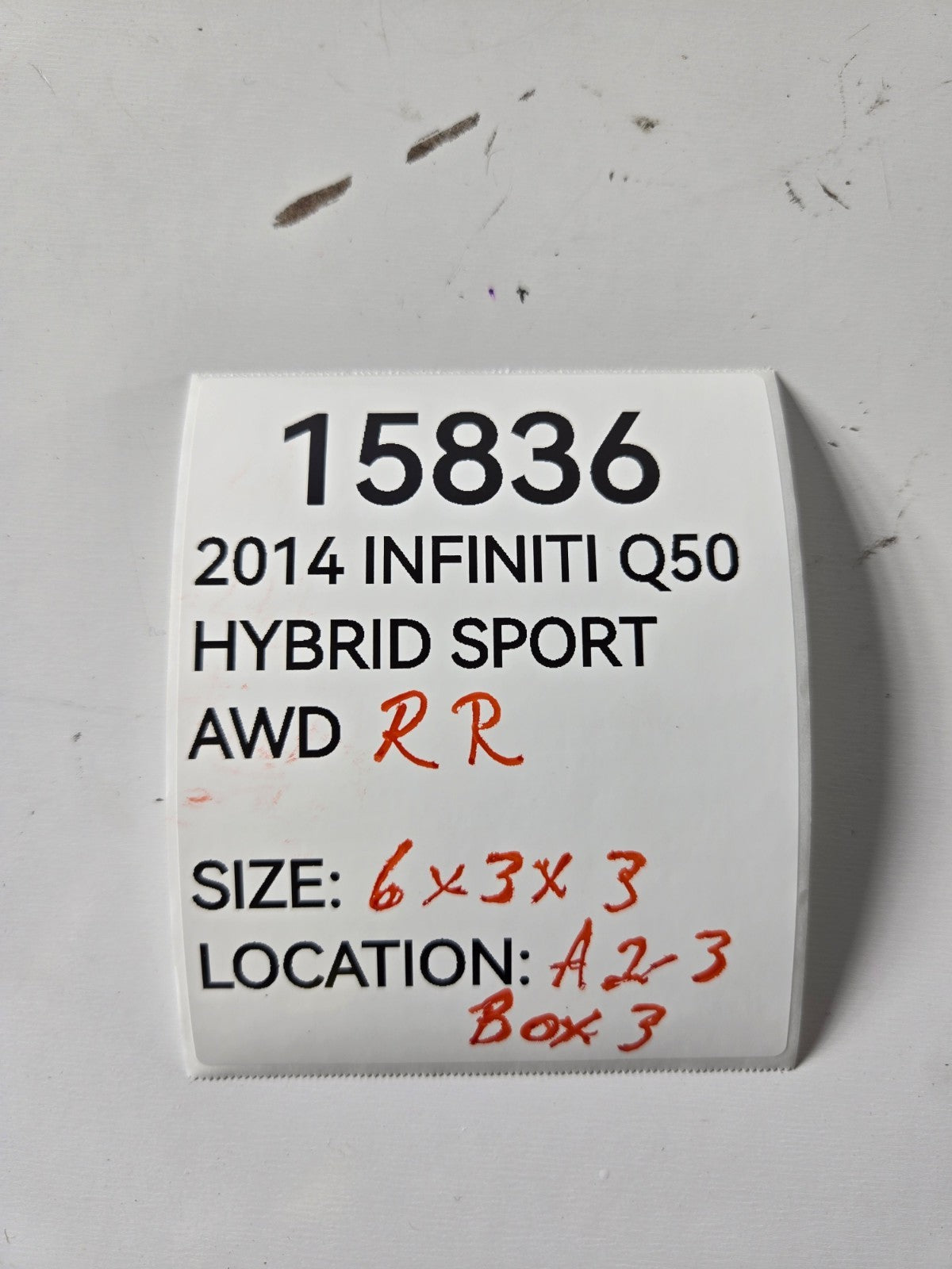 2014 2017 Infiniti Q50 Right Passenger Rear Seat Belt Buckle OEM 888424HB0B