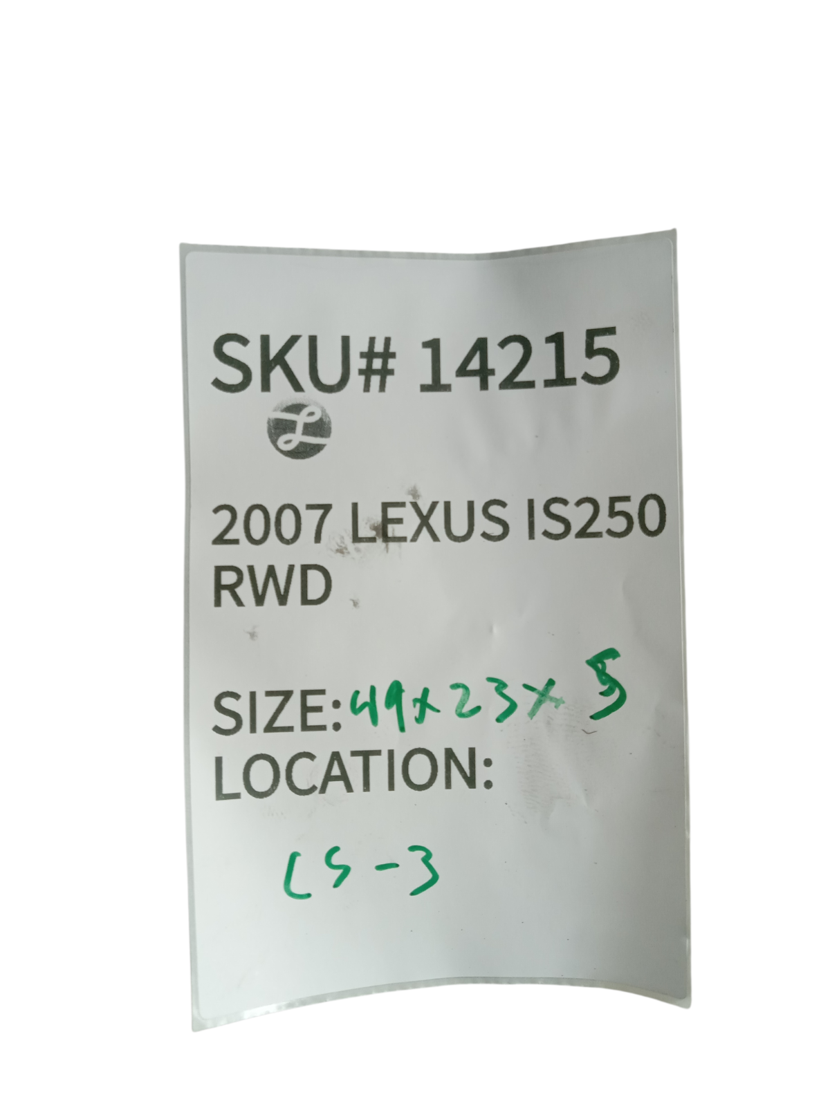 2007-2008 Lexus IS250 Rear Deck Parcel Shelf Package Tray Trim Beige OEM 14215