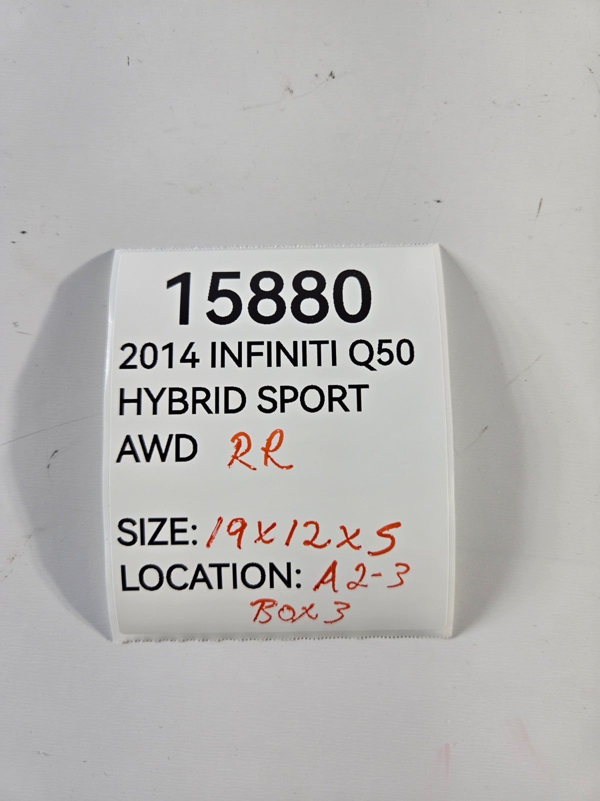 2014 2017 Infiniti Q Q50 Hybrid Right Passenger Battery Duct Hose OEM 967304GA0B