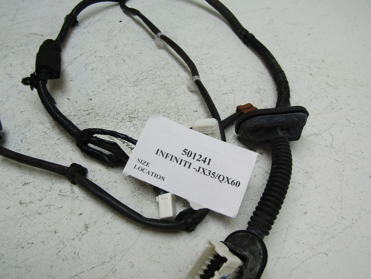 2020 Infiniti Qx60 right passenger rear back door wire wiring harness cable plug