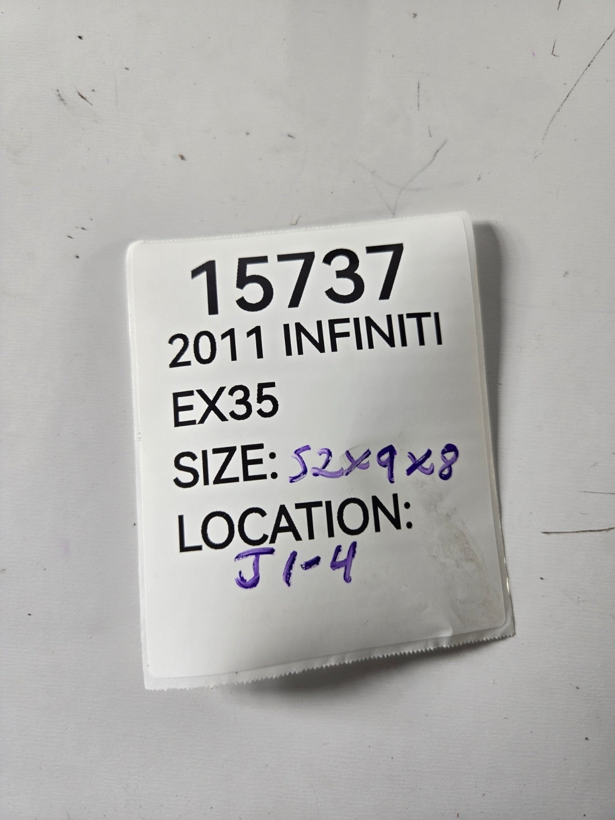 2008 2017 Infiniti EX35 EX37 QX50 Rear Bumper Reinforcement Rebar OEM