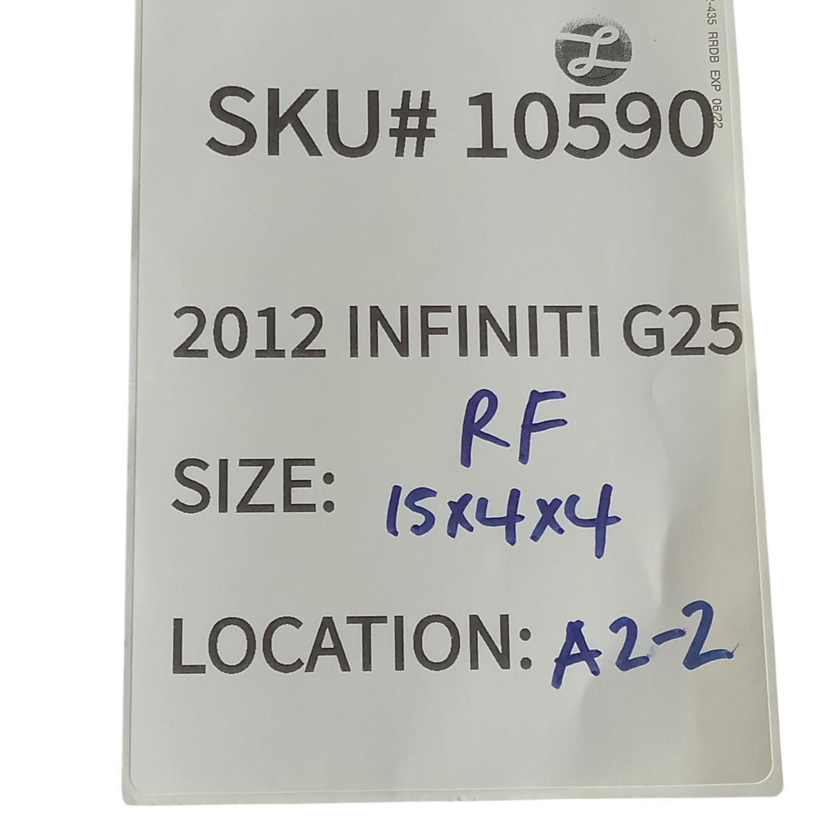 2011-2012 Infiniti G25 Right Front Master Power Lock Window Switch OEM 10590