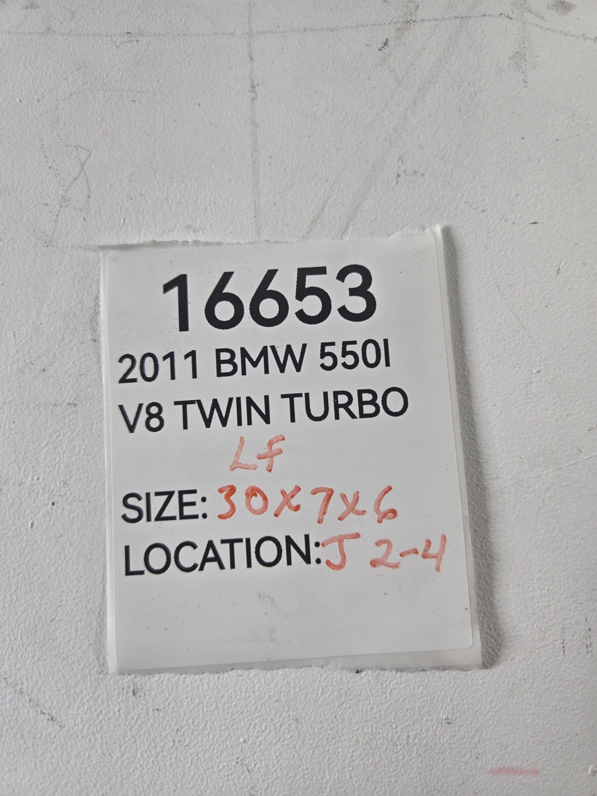 2010 2013 BMW 550i 4.4L RWD Left Driver Front Shock Absorber Strut Coil Spring
