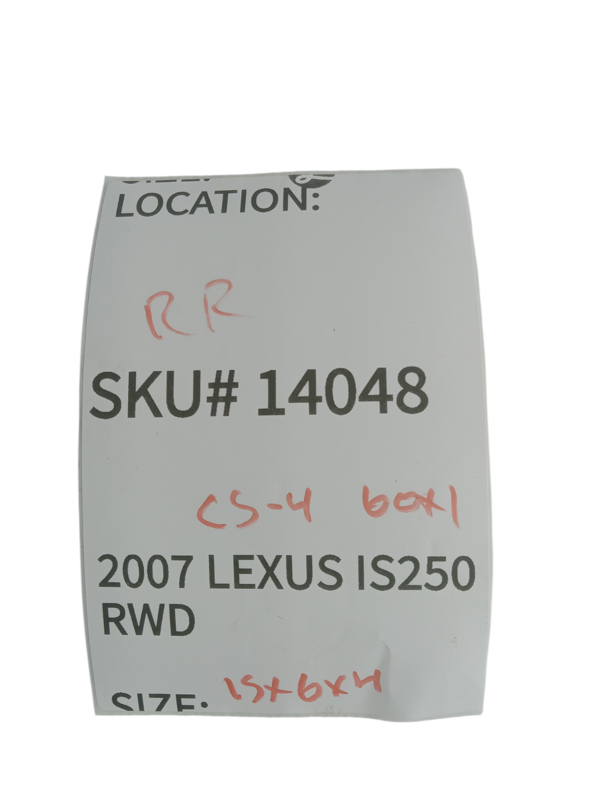 2007-2008 Lexus IS250 Right Rear Exterior Door Handle 69210-53050 OEM 14048