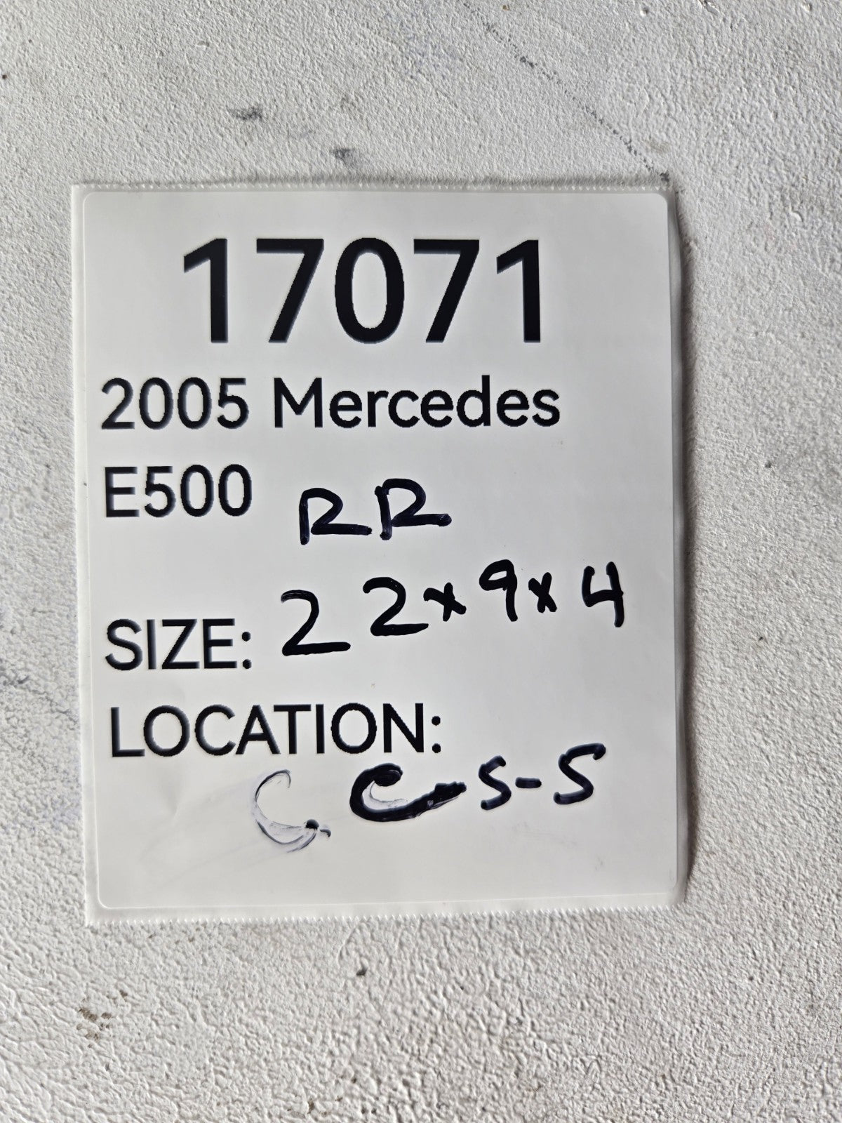 2003 2009 Mercedes Benz E500 Right Rear Door Window Regulator Motor Wire Harness