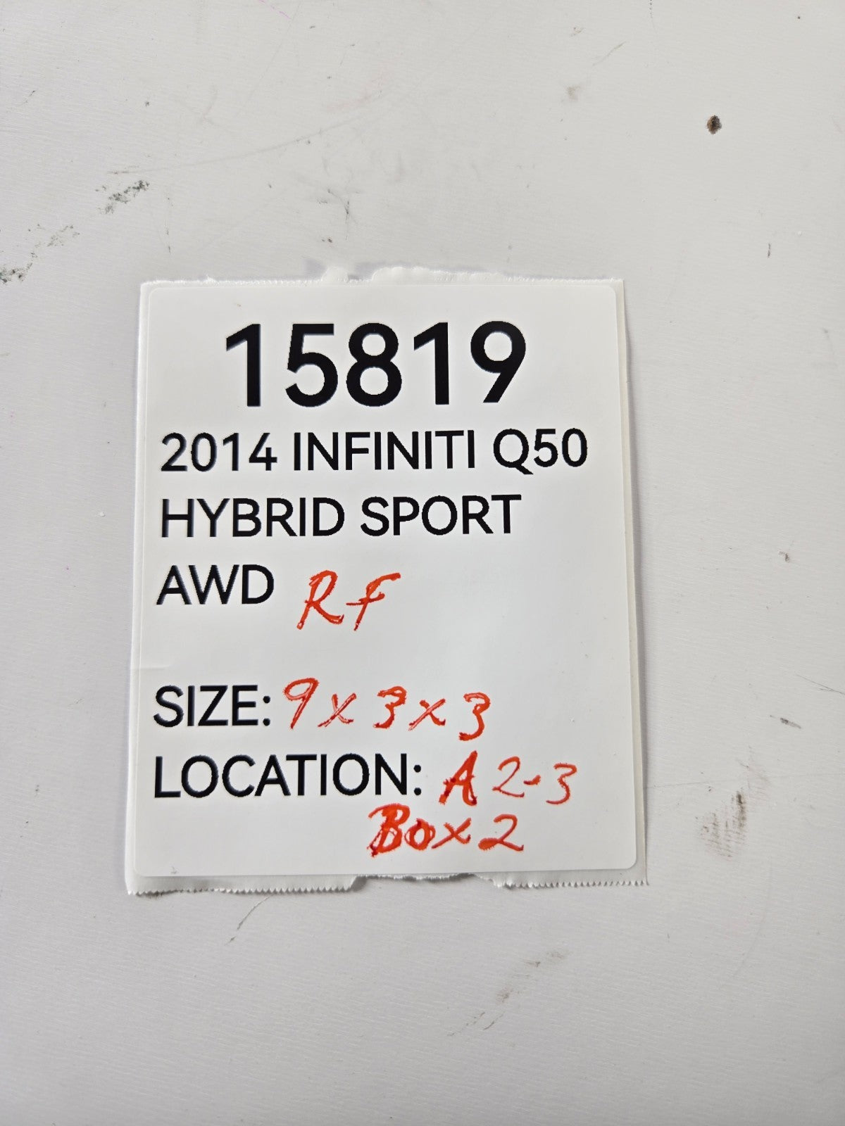 2014 2024 Infiniti Q50 Right Passenger Front Roof Grip Grab Handle OE 739403WS0A