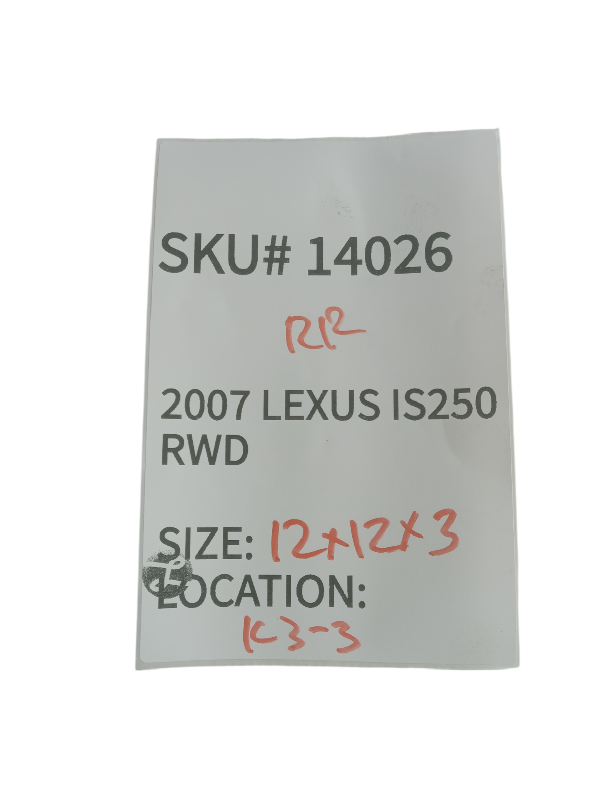 2007-2008 Lexus IS250 Rear Right Side Door Quarter Window Glass OEM 14026