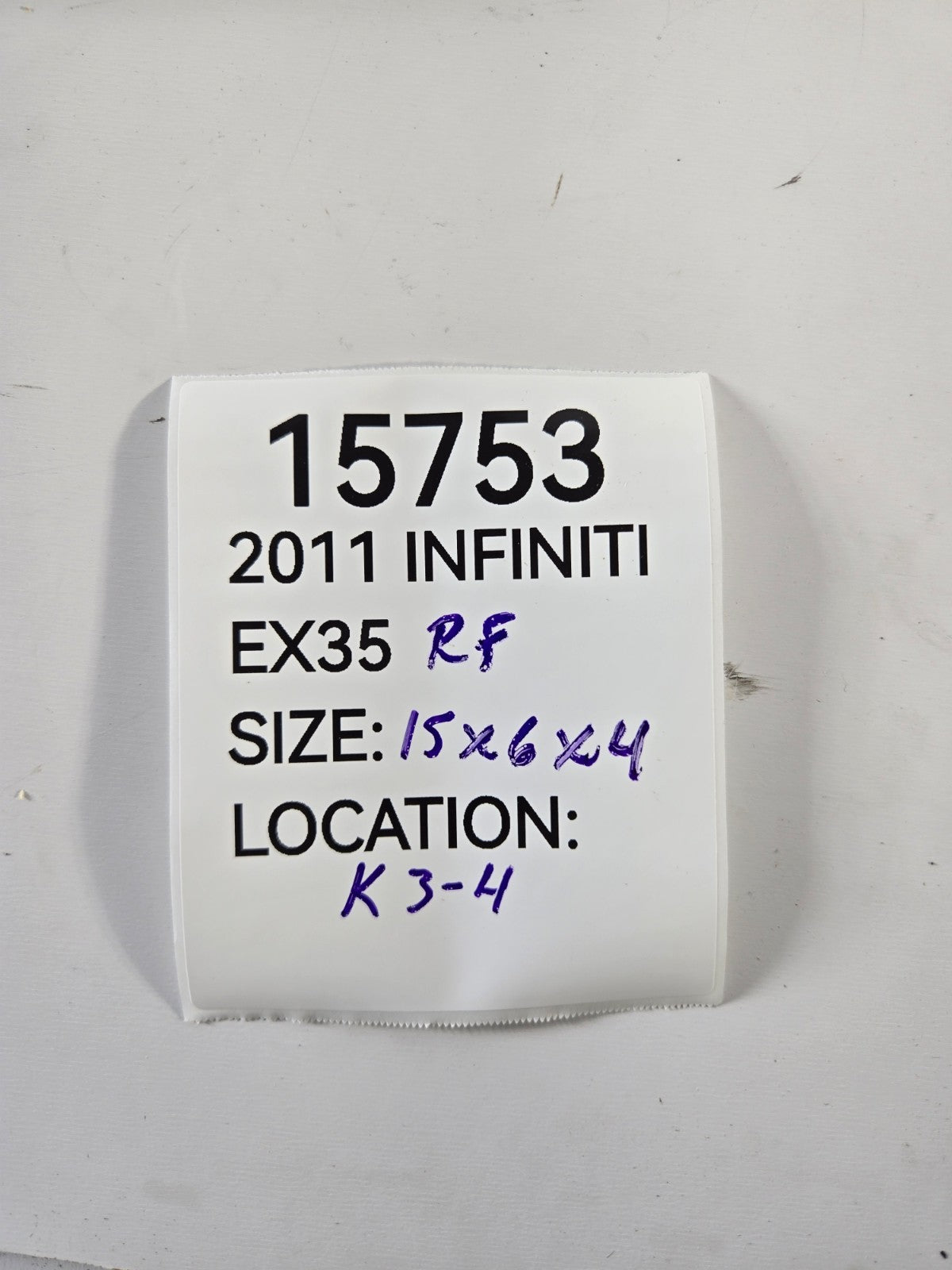 2010 2015 Infiniti EX35 QX50 Right Passenger Front Door Wire Wiring Harness OEM