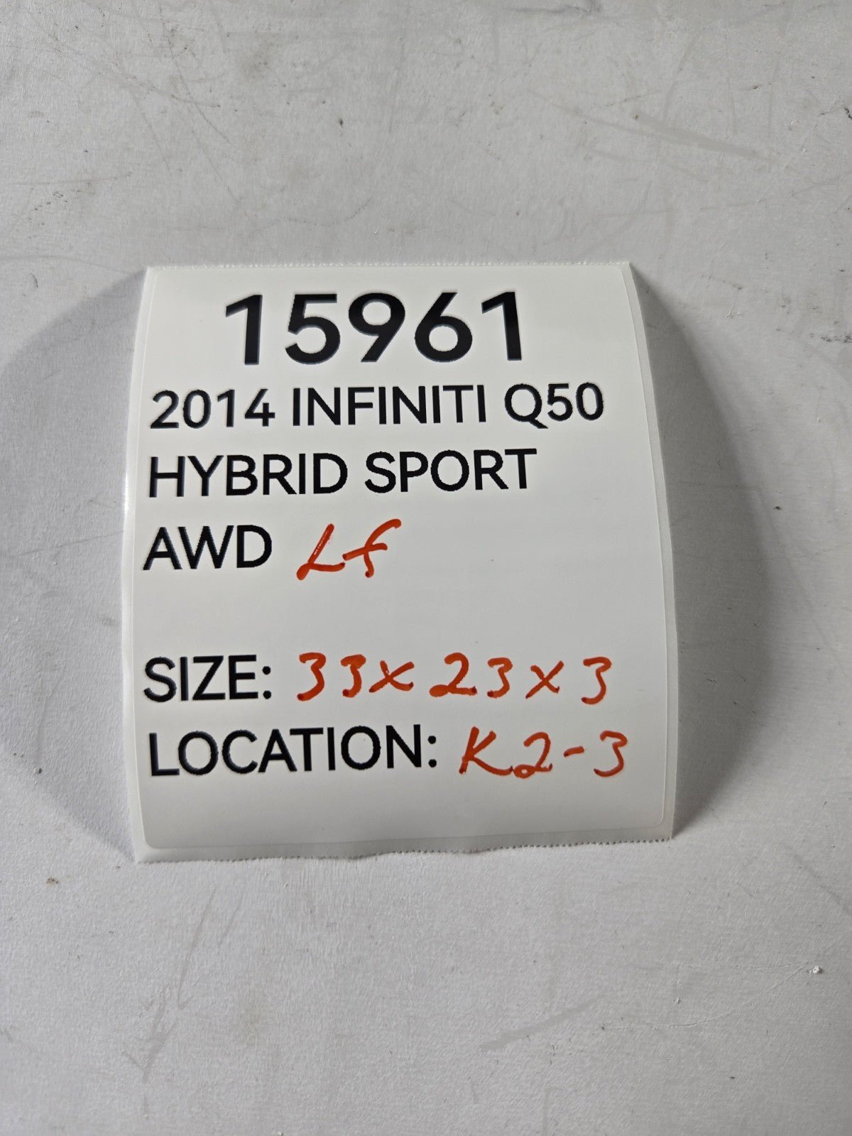 2014 2018 Infiniti Q Q50 Left Driver Side Front Door Window Glass OEM 803014GA0A