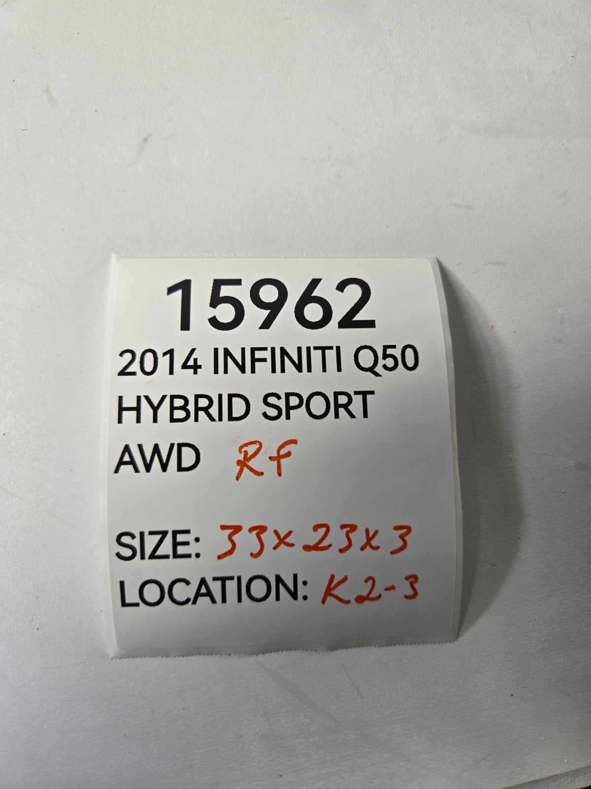 2014 2018 Infiniti Q Q50 Right Passenger Front Door Window Glass OEM 803004GA0A