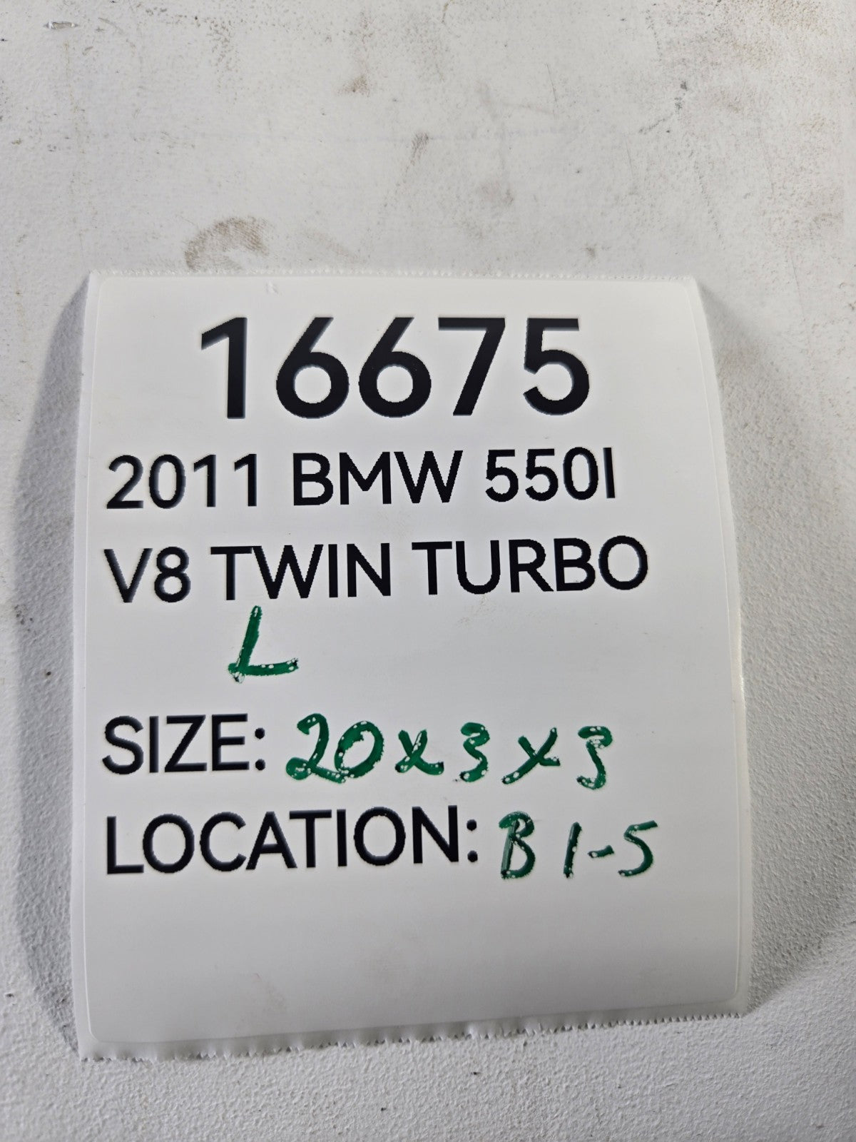 2010 2016 BMW 528i 535d 550i Left Side Front Rearward Support Bar Brace Bracket
