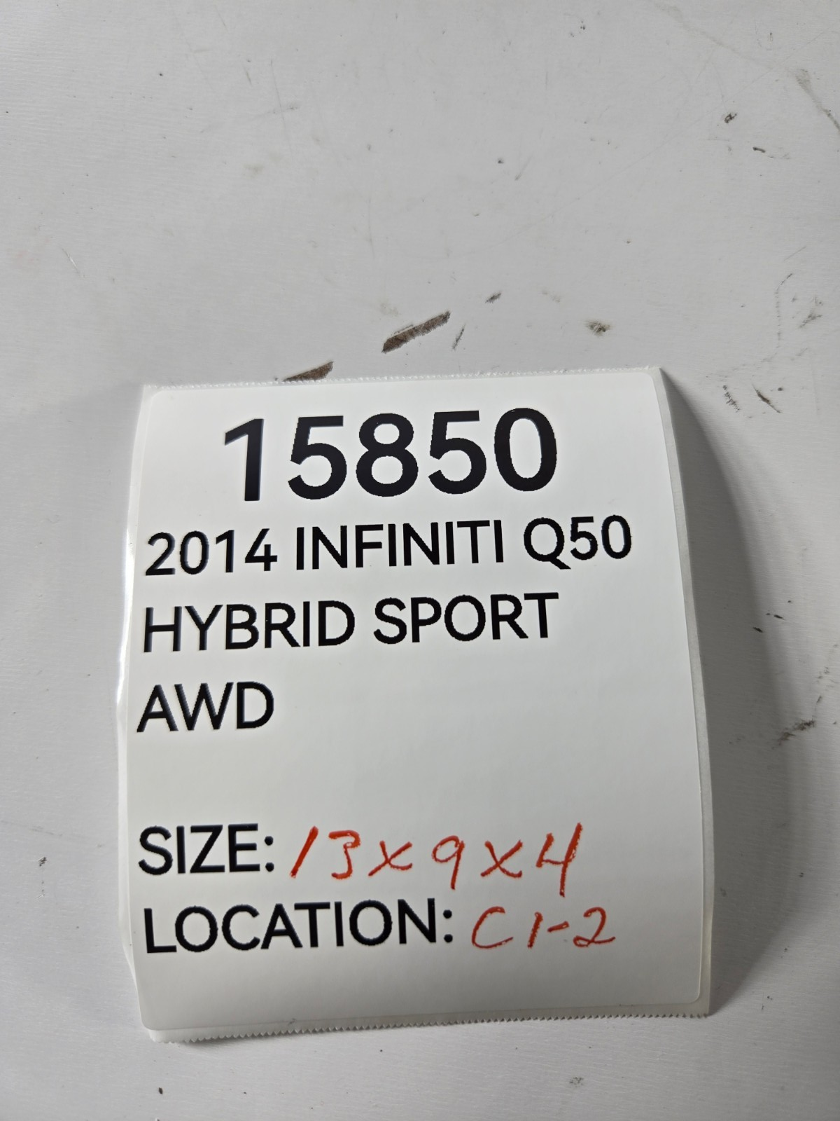 2014 2015 2016 Infiniti Q50 Center Console Arm Rest Lid Cover OEM 969204GA0C