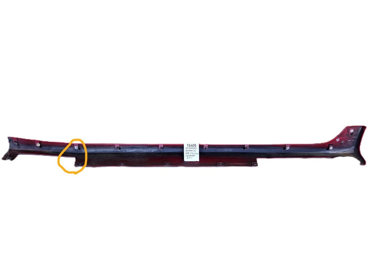 Fits 2013-2019 Nissan Sentra Right Side Skirt Rocker Molding Trim Red OEM 15405