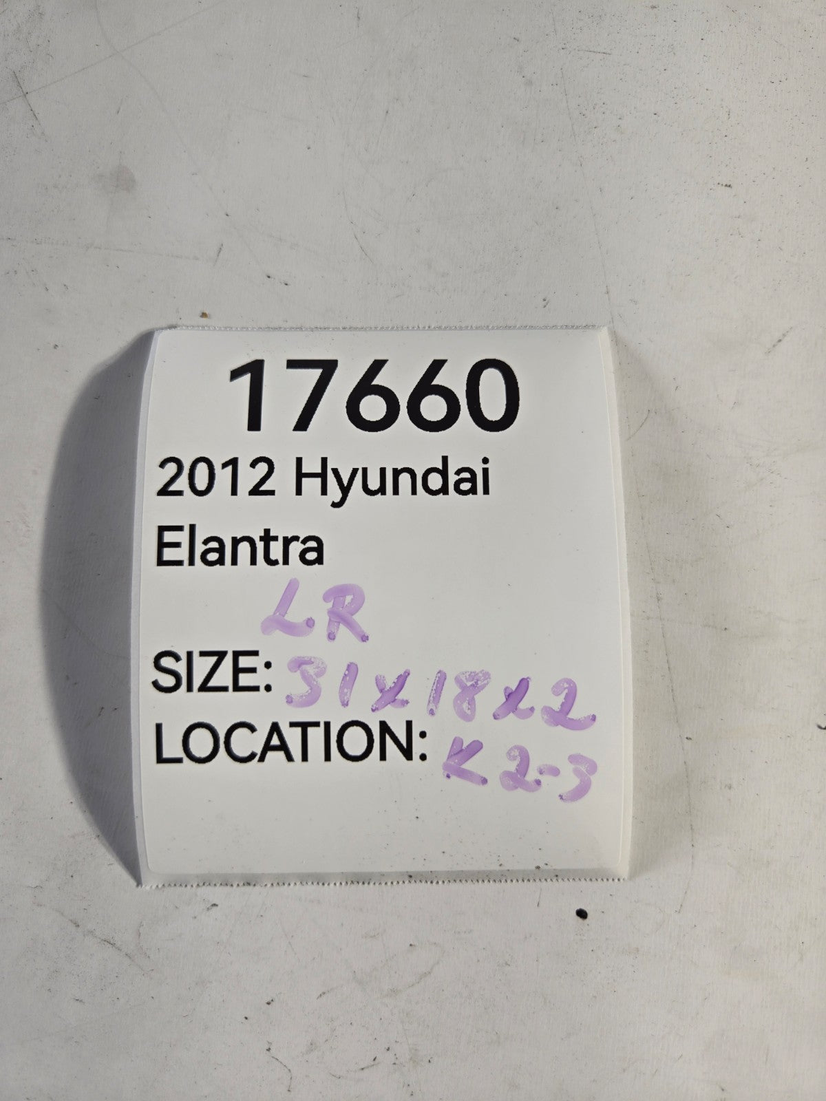2011 2016 Hyundai Elantra Left Driver Side Rear Door Window Solar Glass OEM