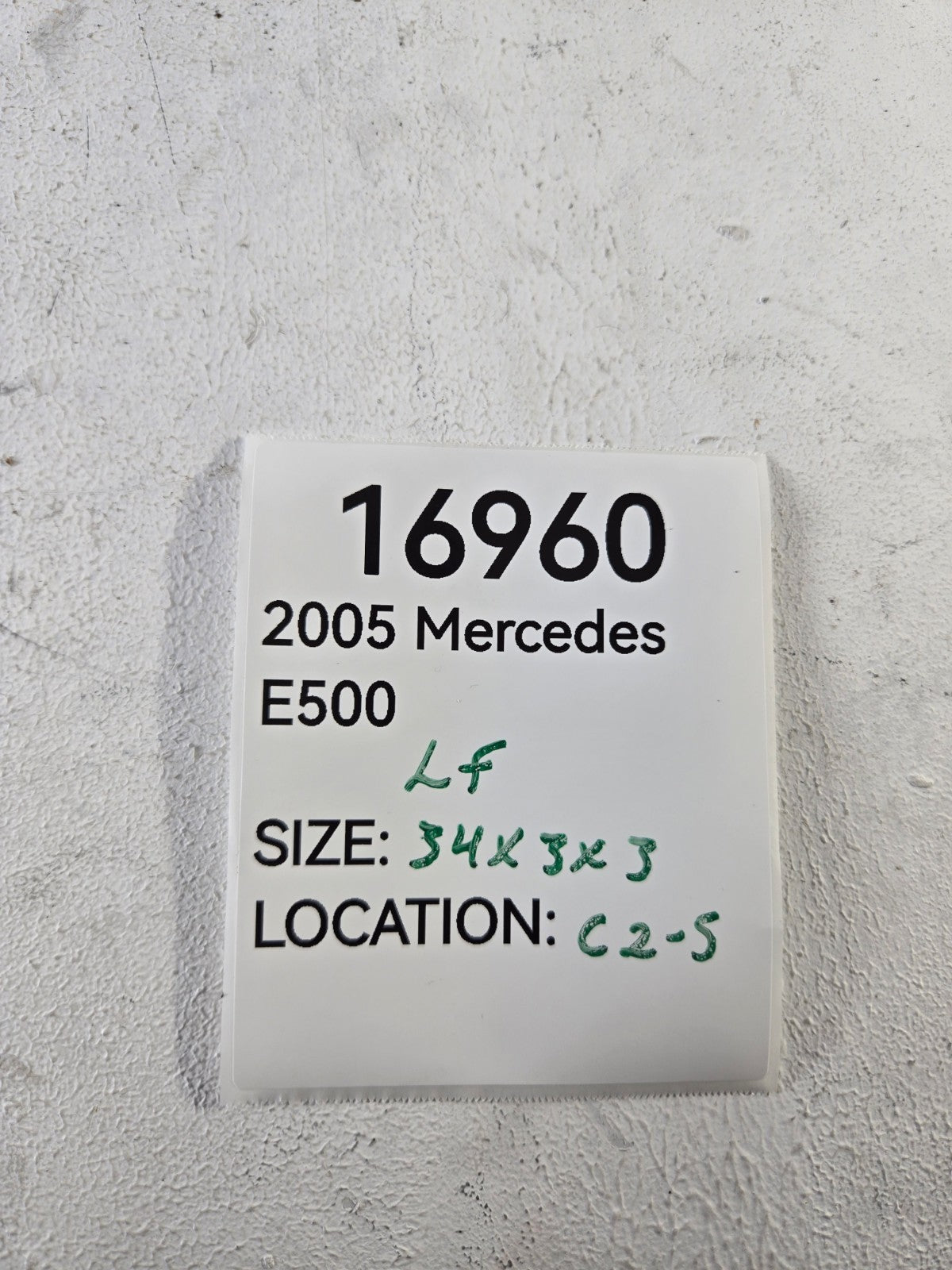 2003 2009 Mercedes Benz E500 Left Front Door Weather Strip Trim Chrome OEM