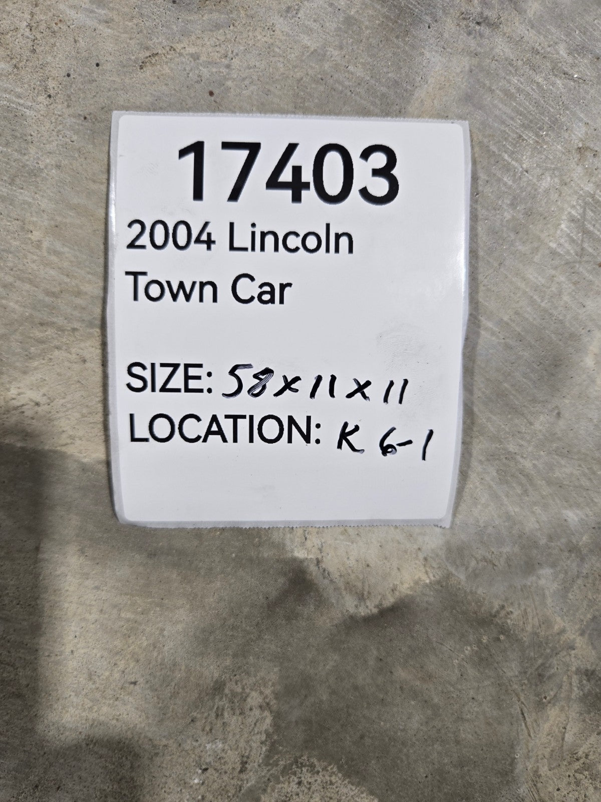 2004 Lincoln Town Car Headlight Body Header Panel OEM 3W138B041AJ x