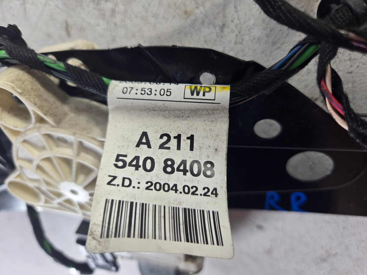 2003 2009 Mercedes Benz E500 Right Rear Door Window Regulator Motor Wire Harness