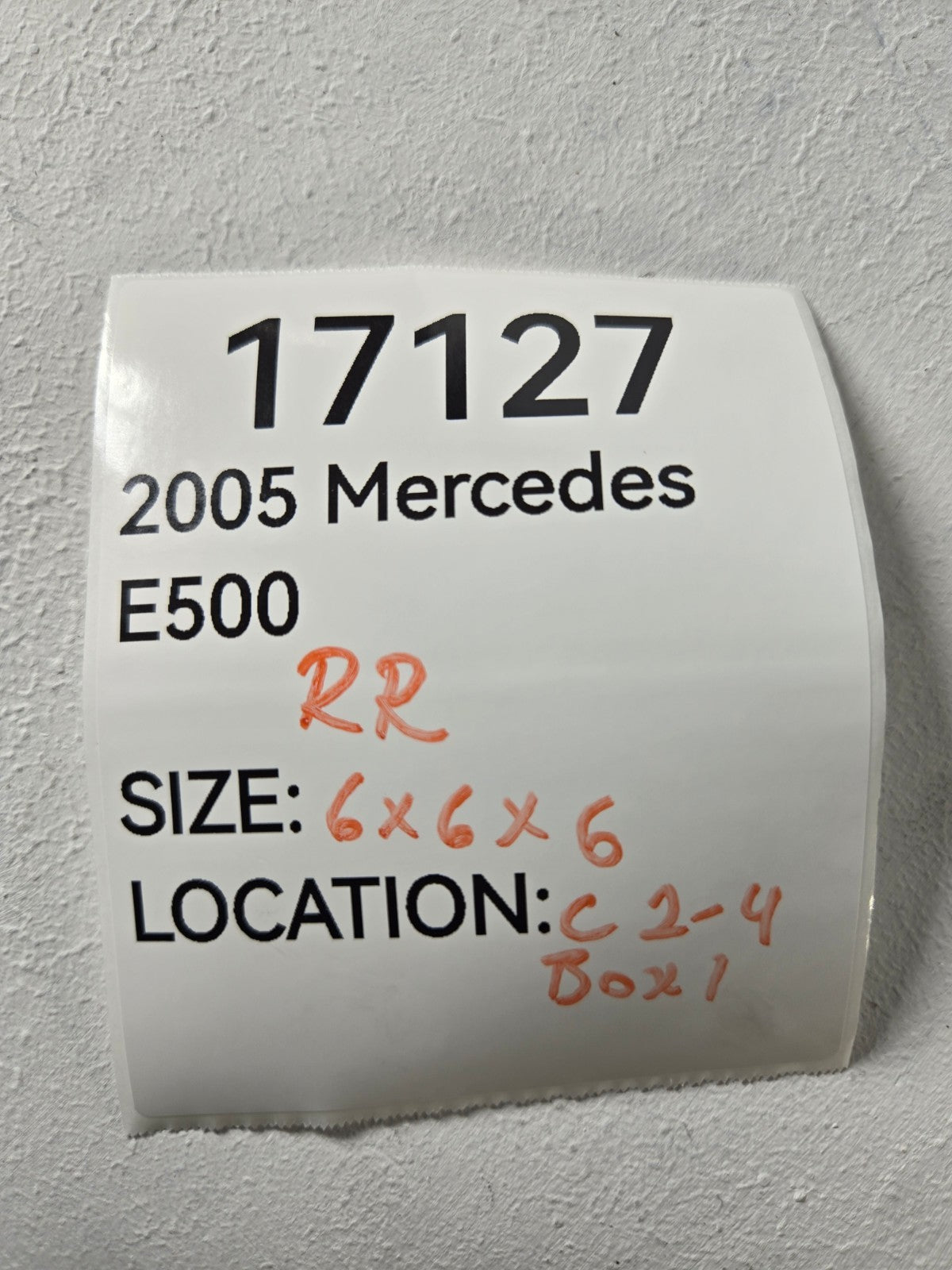 2003 2009 Mercedes Benz E500 Right Passenger Rear Wheel Wear Indicator Harness