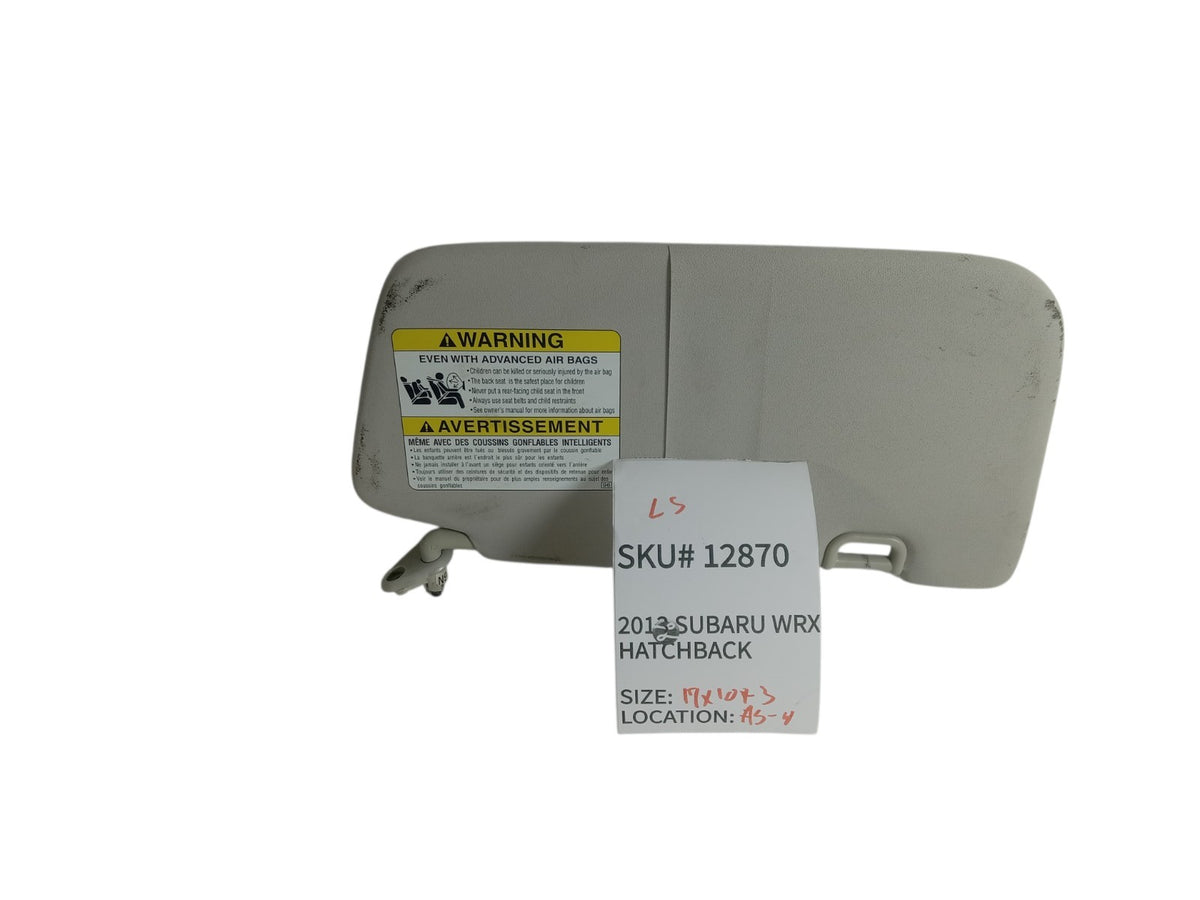 2011-2014 Subaru Impreza Left Front Sun Visor Mirror Sunvisor OEM 12870