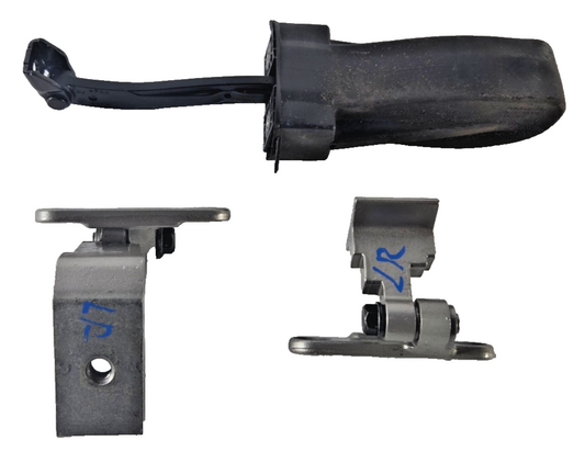 2010 2016 BMW 550i Left Driver Rear Door Upper Lower Hinge Hinges Check Rod OEM