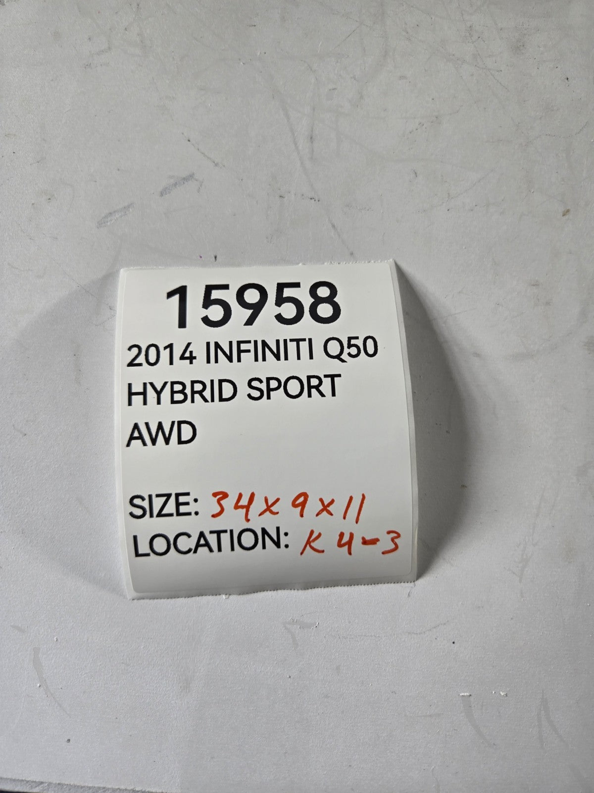 2014 2015 Infiniti Q Q50 Center Console Bezel Trim Body Beige OEM 969924GA0A