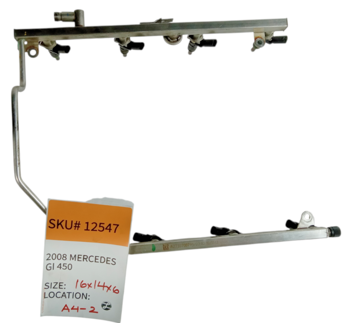 2008-2012 Mercedes-Benz GL450 Fuel Injection Rail w/ Fuel Injectors OEM 12547