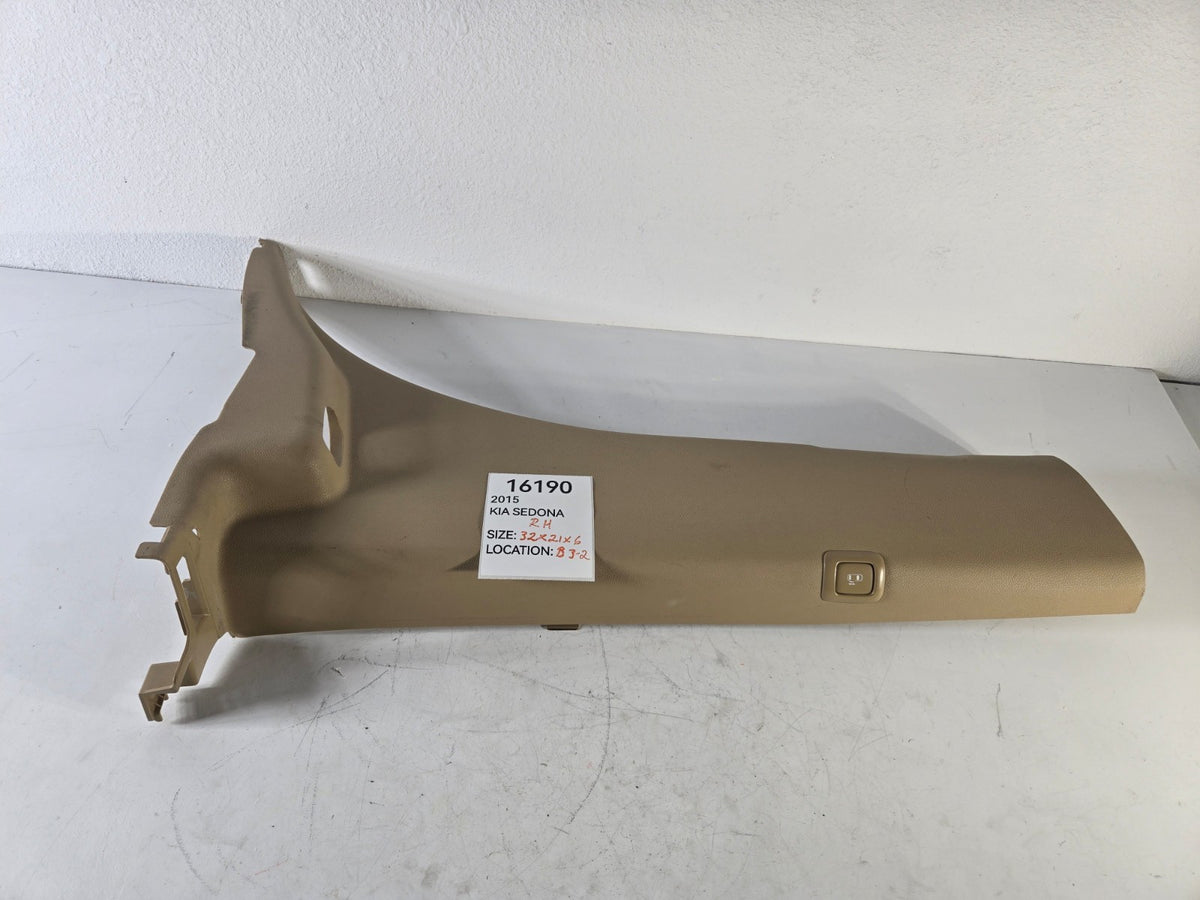 2015 2018 Kia Sedona Right Passenger B Pillar Lower Trim W Sliding Door Switch