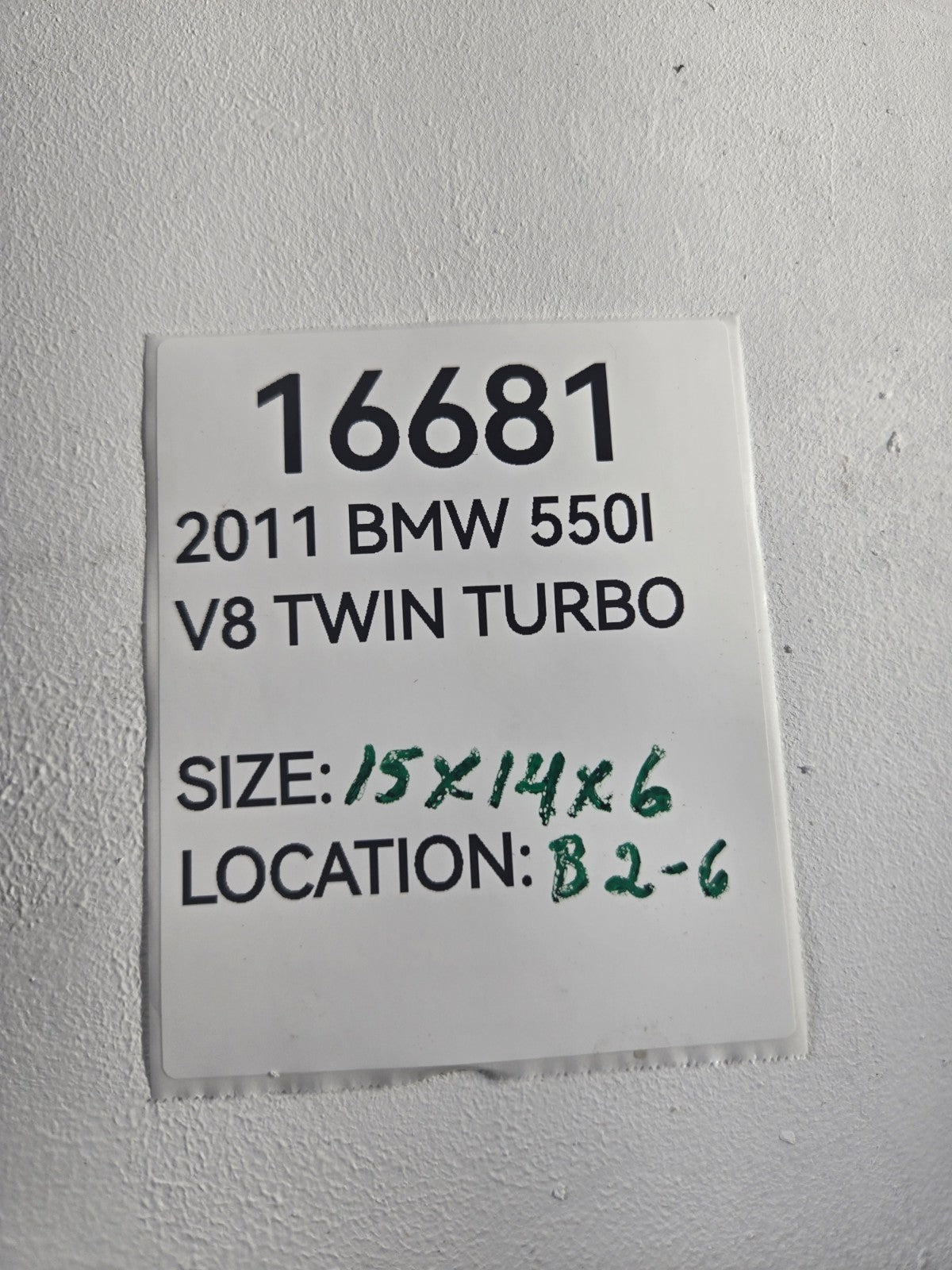 2010 2013 BMW 5 Series 550i 4.4L Engine Upper Turbocharge Mount Heat Shield OEM
