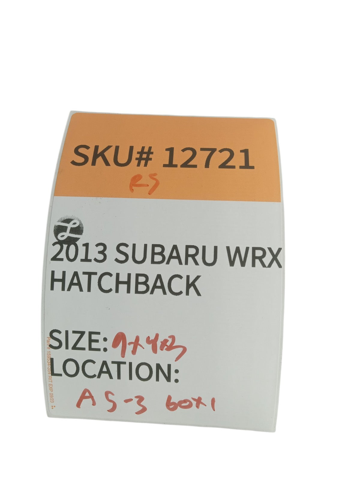2011-2014 Subaru Impreza Right Front Roof Grab Handle Overhead Trim OEM 12721