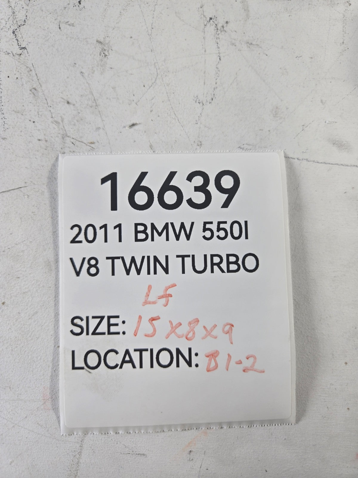 2010 2017 BMW 5 Series 550i Left Driver Charge Air Cooler Inter Cooler OEM