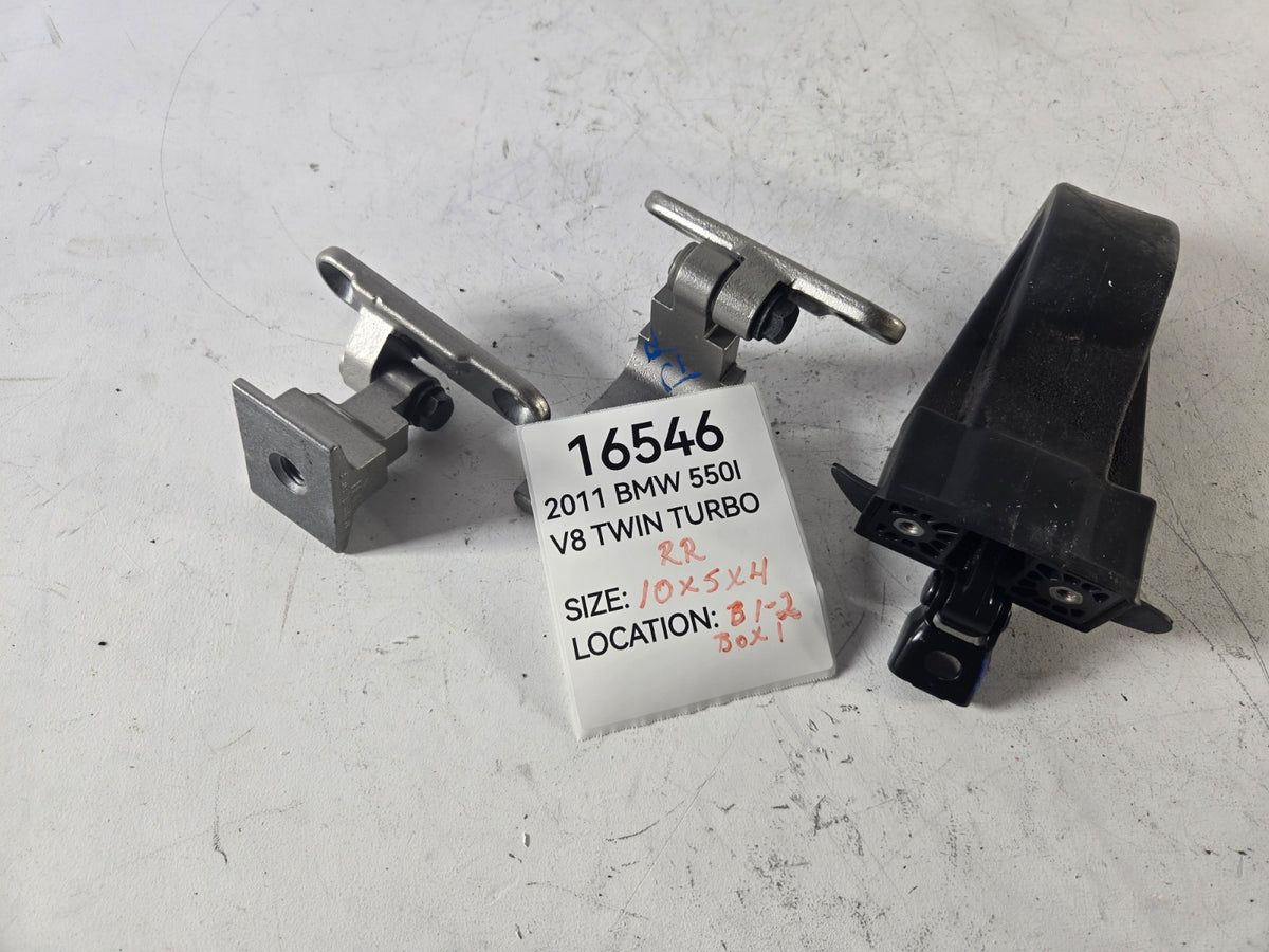 2010 2016 BMW 550i Right Passenger Rear Door Upper Lower Hinge Hinges Check OEM