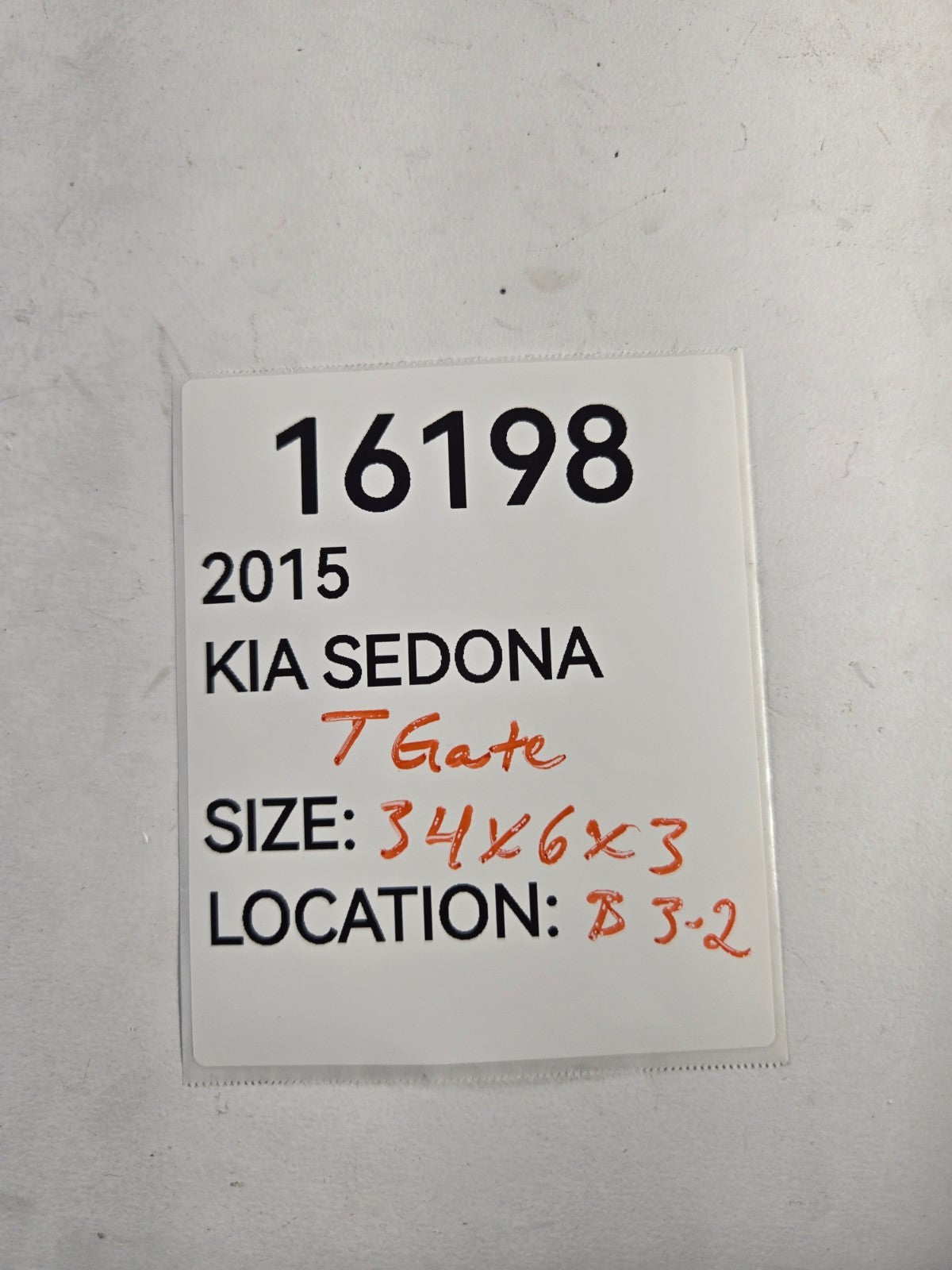 2015 2021 Kia Sedona Rear Trunk Tail Gate Lift Gate Upper Inner Trim OEM Beige