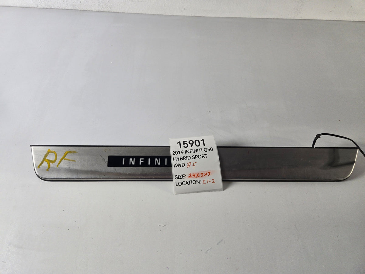 2014 2024 Infiniti Q Q50 Right Passenger Front Door Sill Scuff Plate Trim OEM