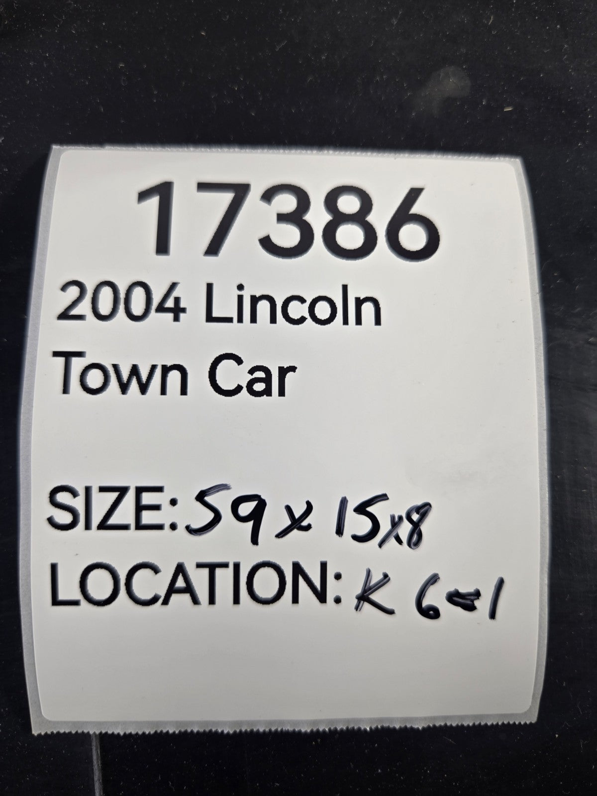 2004 Lincoln Town Car Radiator Core Support Upper Top Access Baffle Cover OEM