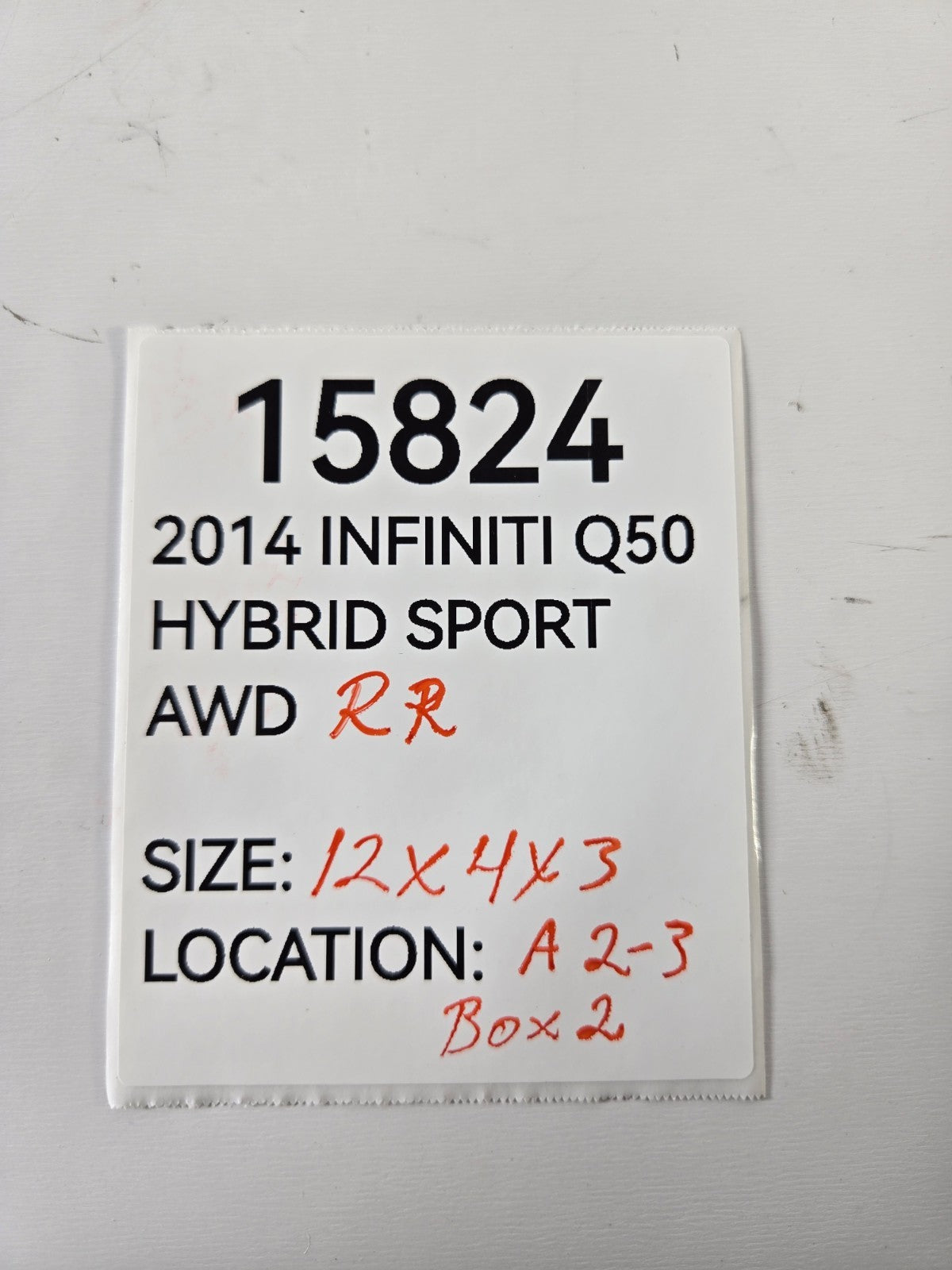 2014 2024 Infiniti Q50 Right Passenger Rear Door Handle Opener Exterior OEM