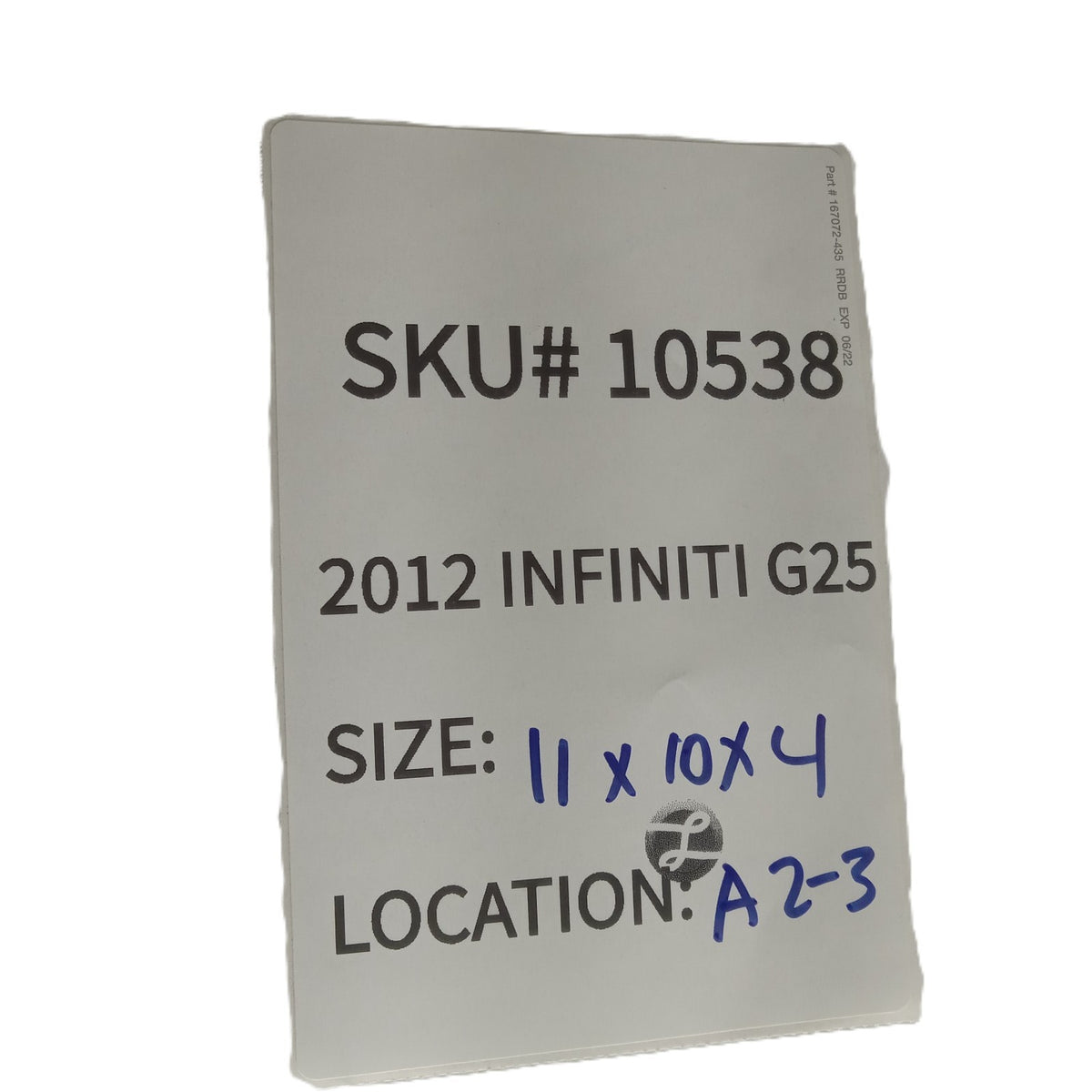 2011-2012 Infiniti G25 Center Console Rear Trim With Air Vent OEM 10538