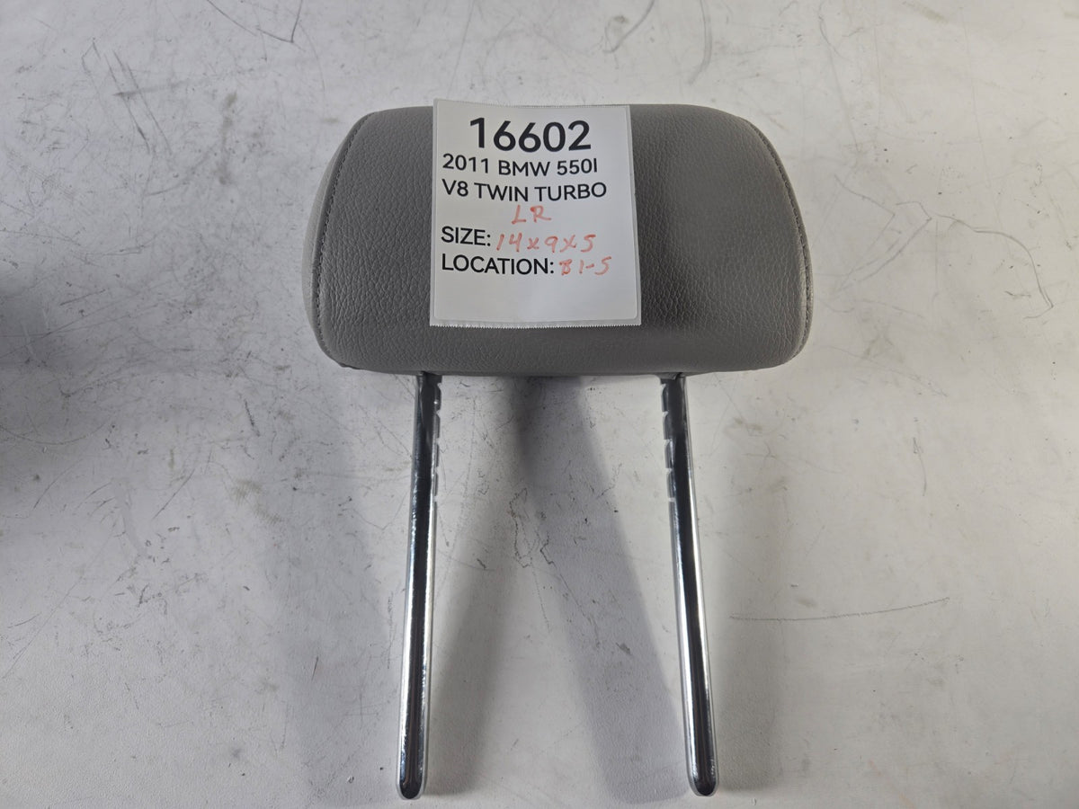 2010 2013 BMW 550i Left Driver Side Rear Seat Headrest Head Rest OEM GRAY